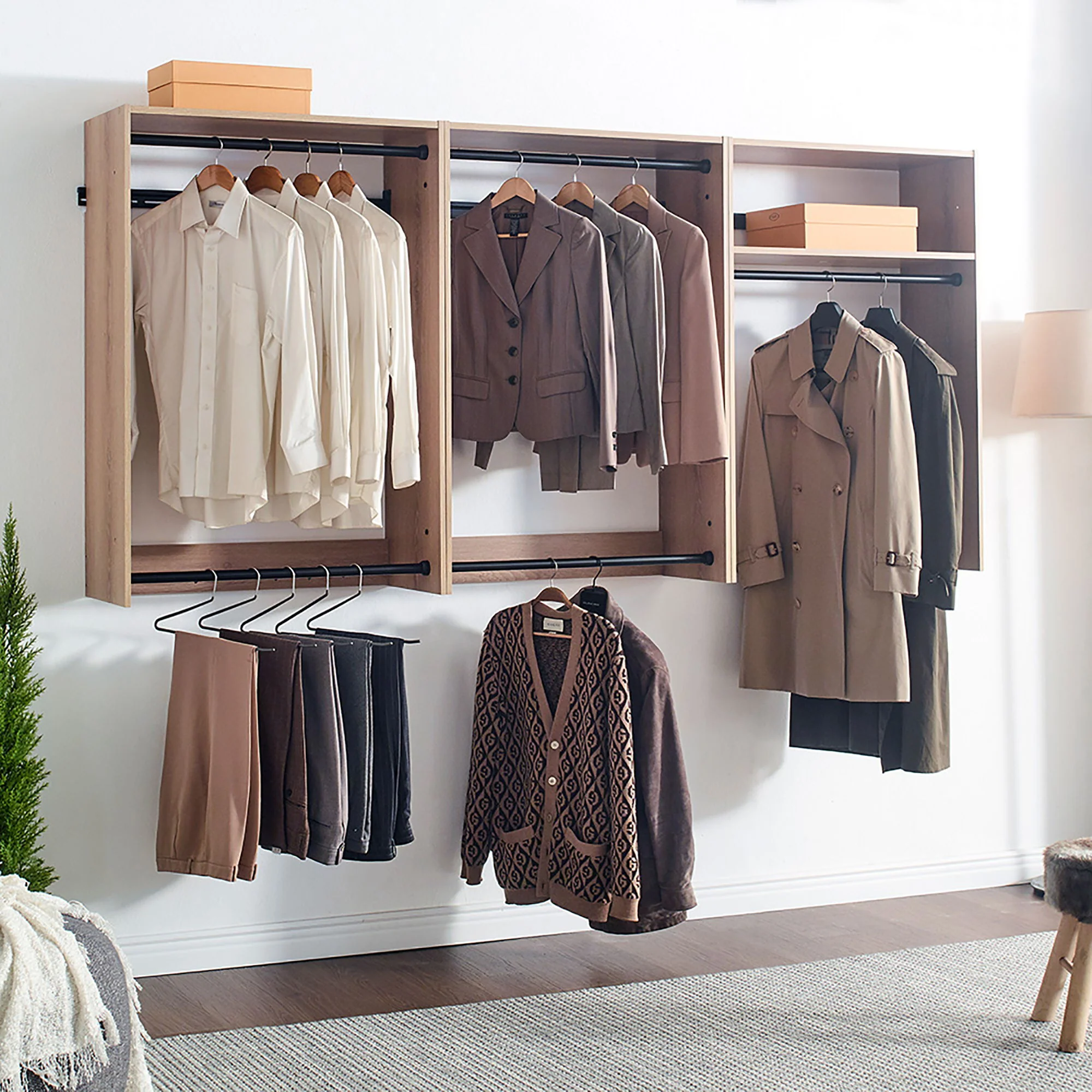 Devi - Wall Mounted Wood Closet System - Image 7
