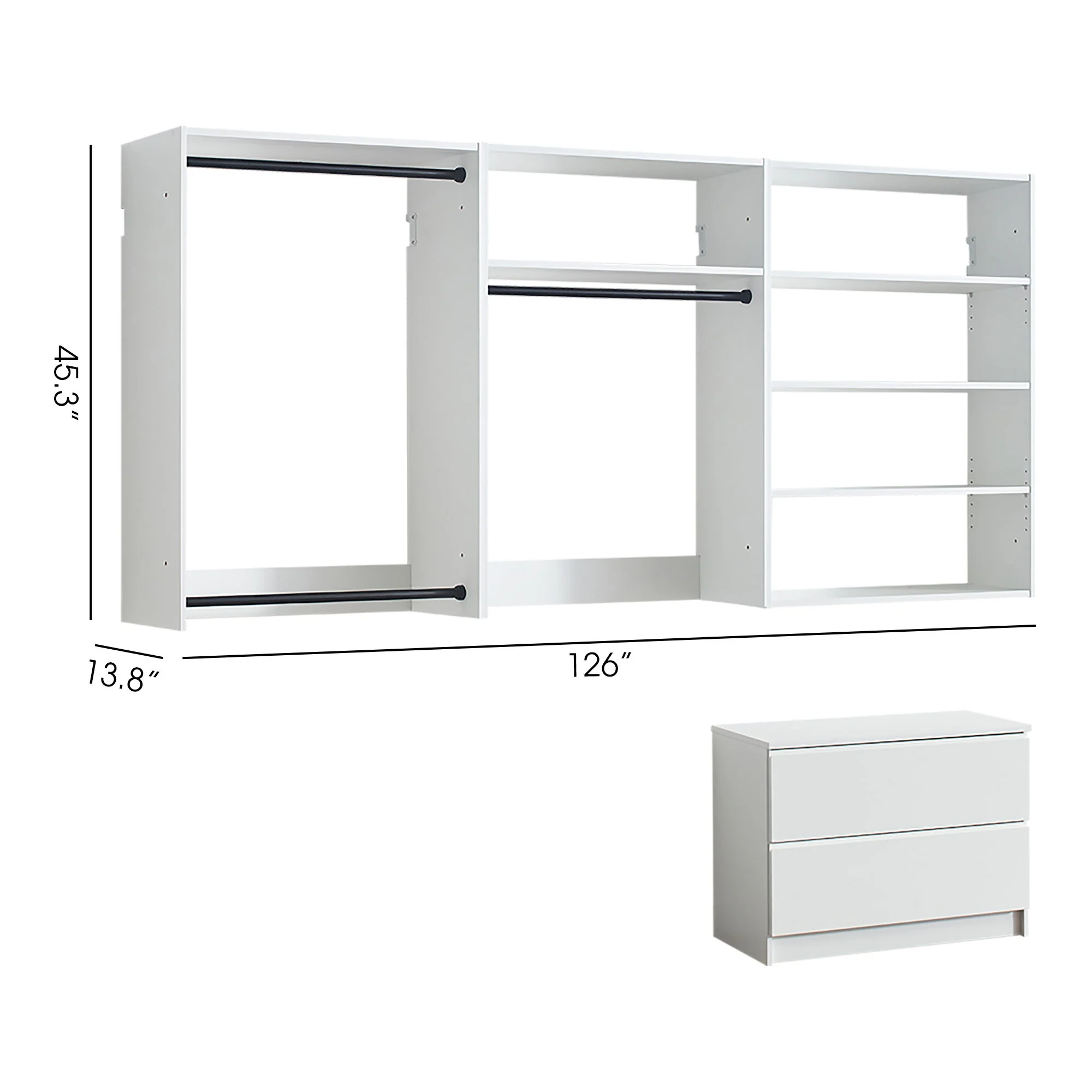 Devi - Wall Mounted Wood Closet System & Modular Units - Image 17
