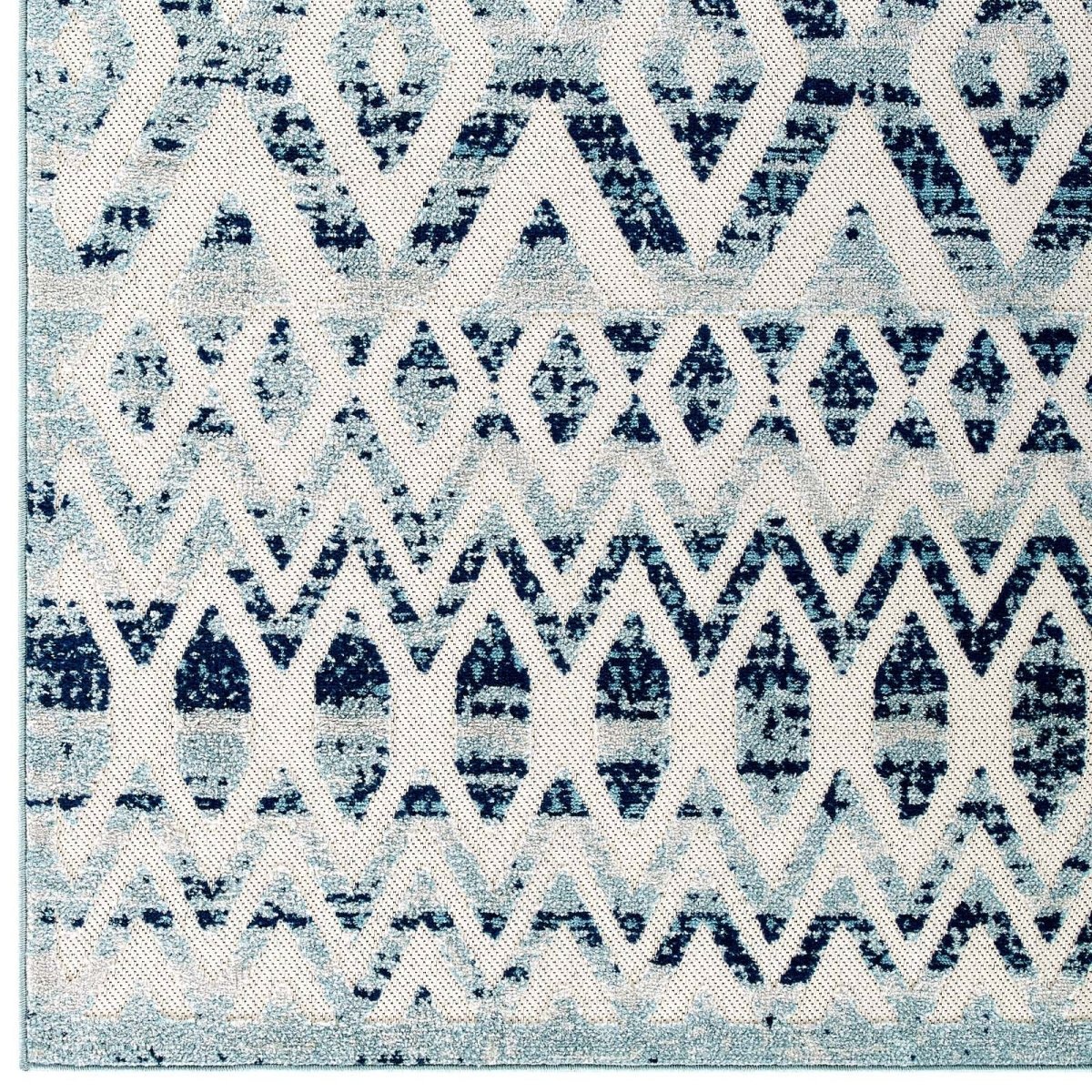 Diamond Chevron Moroccan Trellis Indoor/Outdoor Rug - Geometric Pattern Area Rug - Image 11
