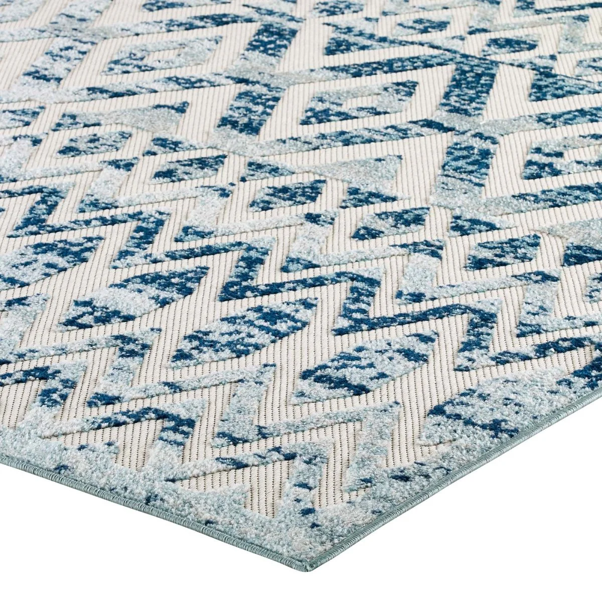 Diamond Chevron Moroccan Trellis Indoor/Outdoor Rug - Geometric Pattern Area Rug - Image 21