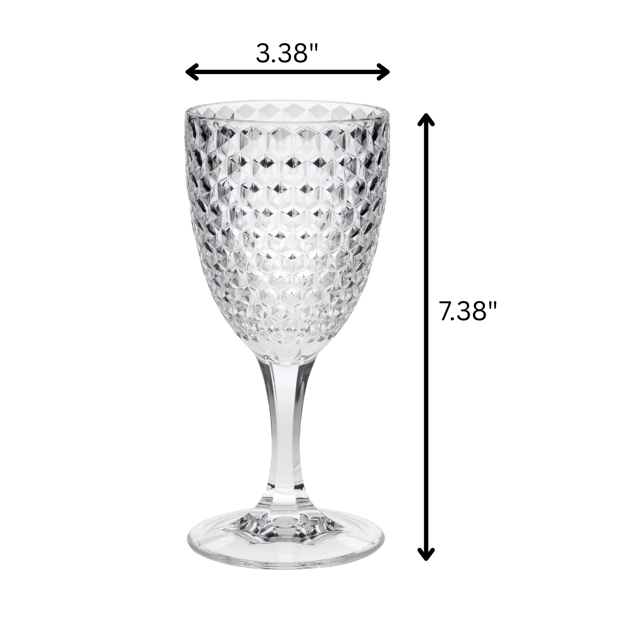 Diamond Cut Plastic Wine Glasses (Set of 4) - Image 18