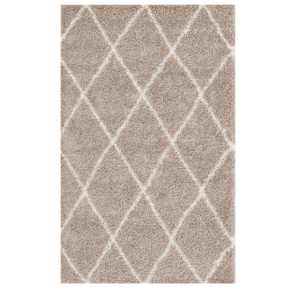 Diamond Lattice Shag Area Rug Soft Plush Geometric Floor Rug for Living Room - Image 7