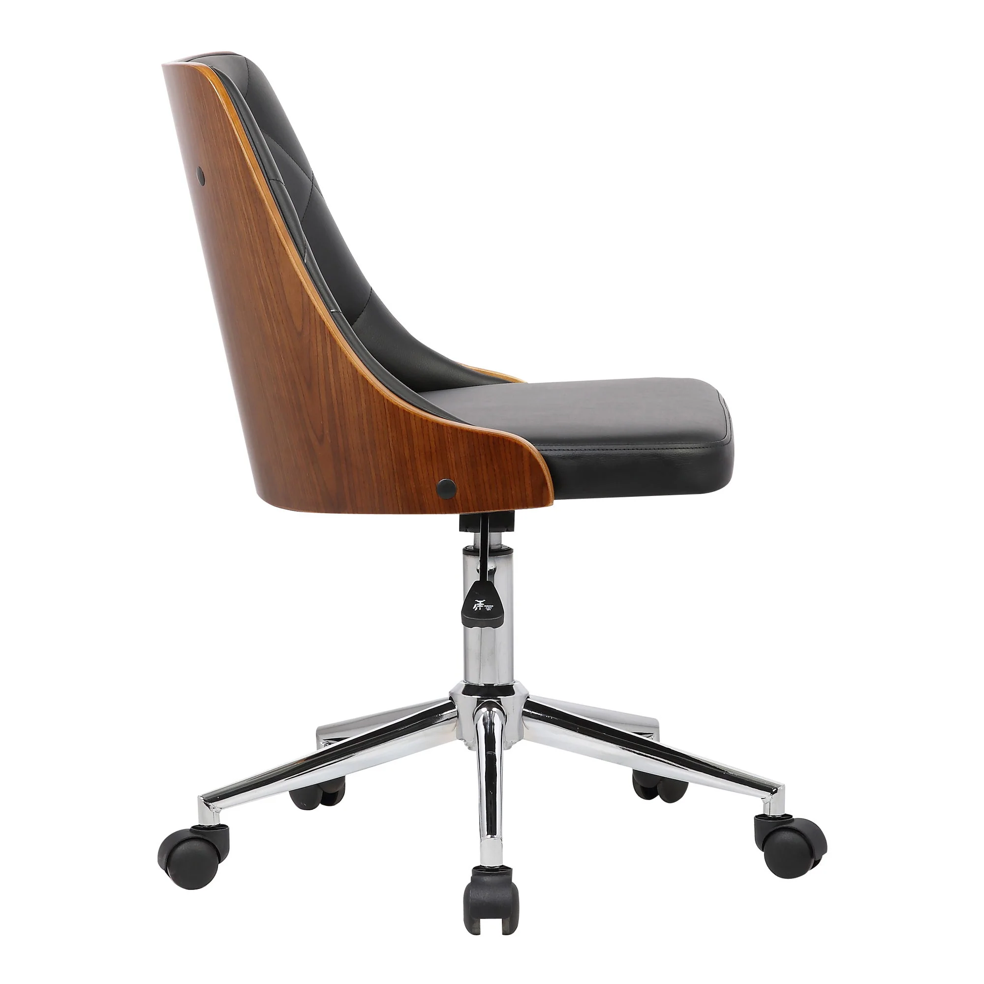 Diamond - Office Chair Veneer Back - Chrome / Black - Image 5