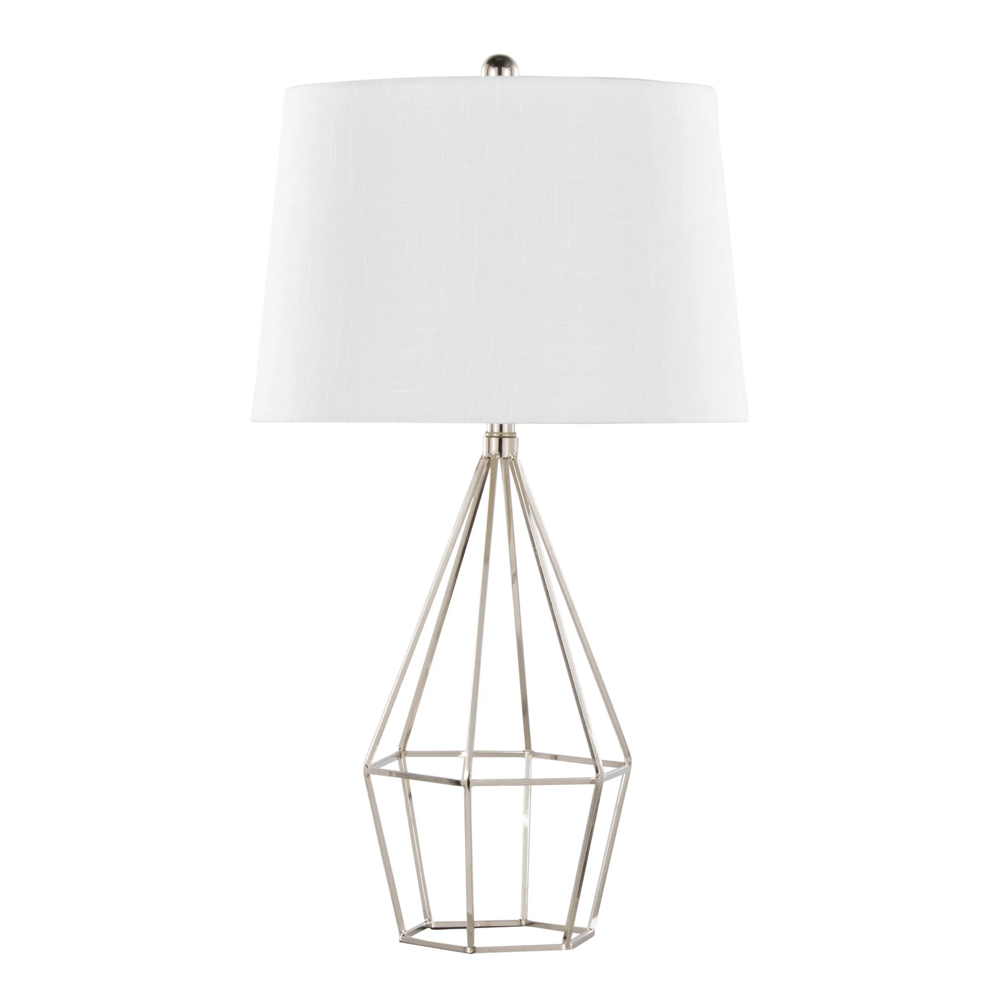 Diana - Contemporary Table Lamp (Set of 2) - Polished Nickel / Black Satin - Image 2