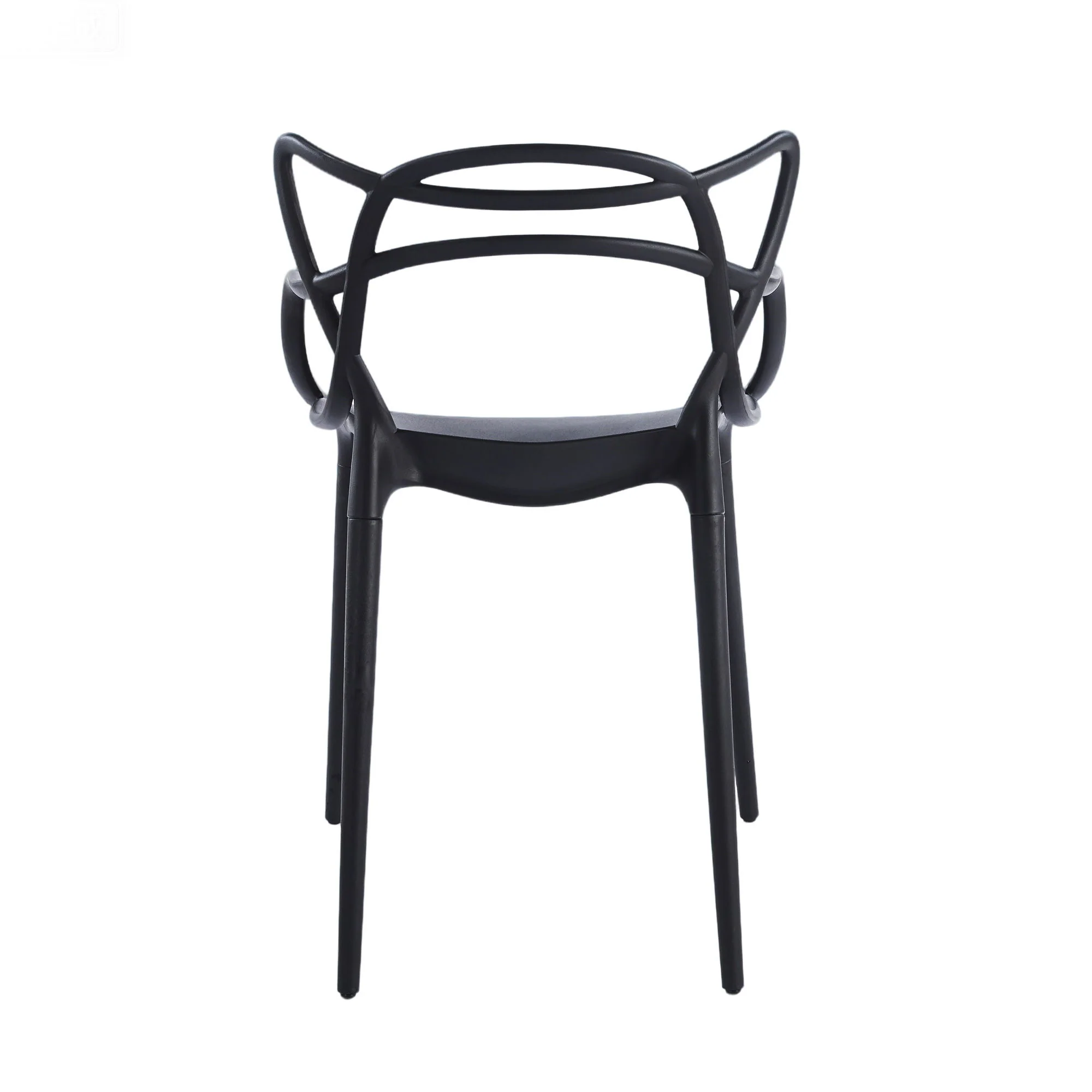Dining Chair (Set of 4) - Black - Plastic - Image 5