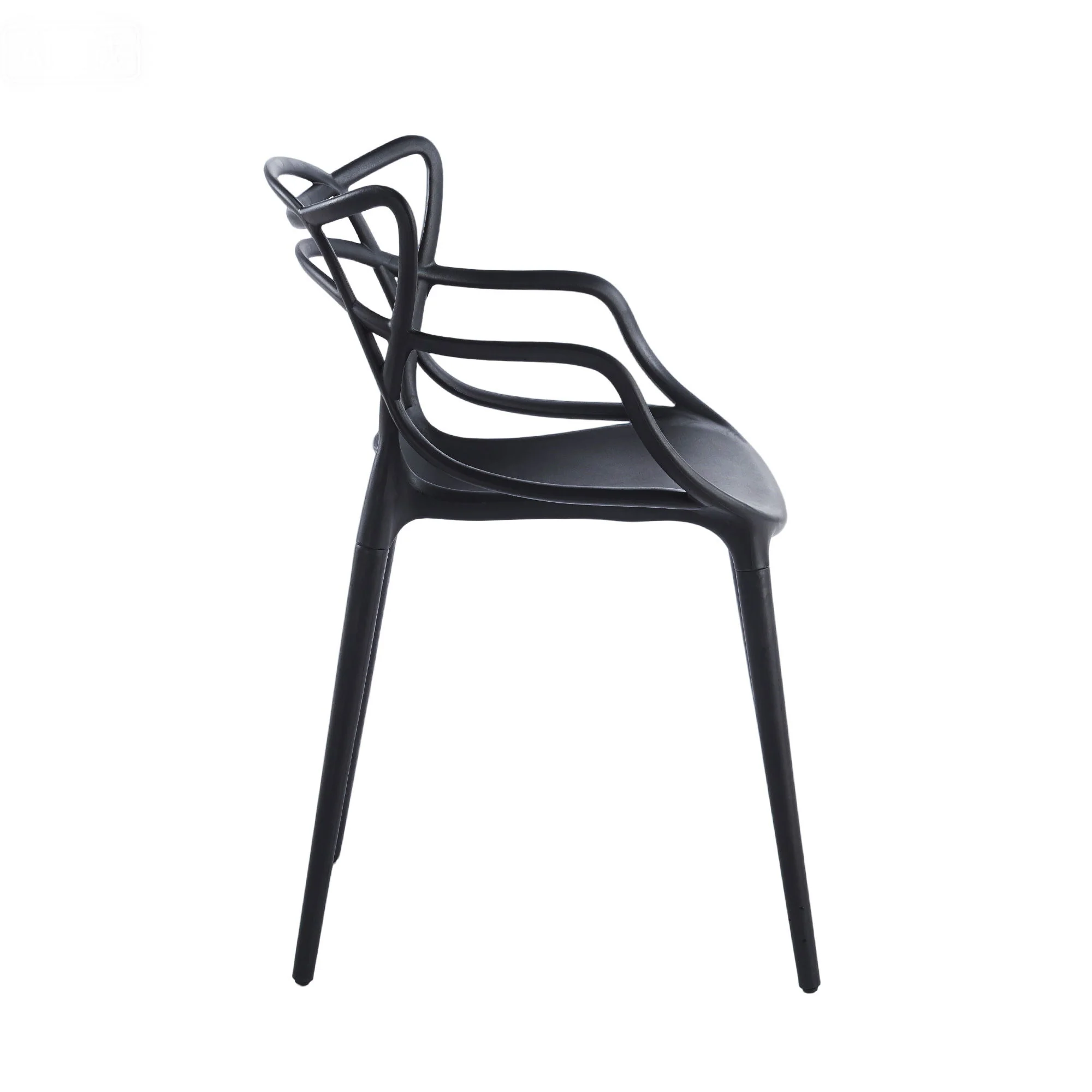 Dining Chair (Set of 4) - Black - Plastic - Image 8