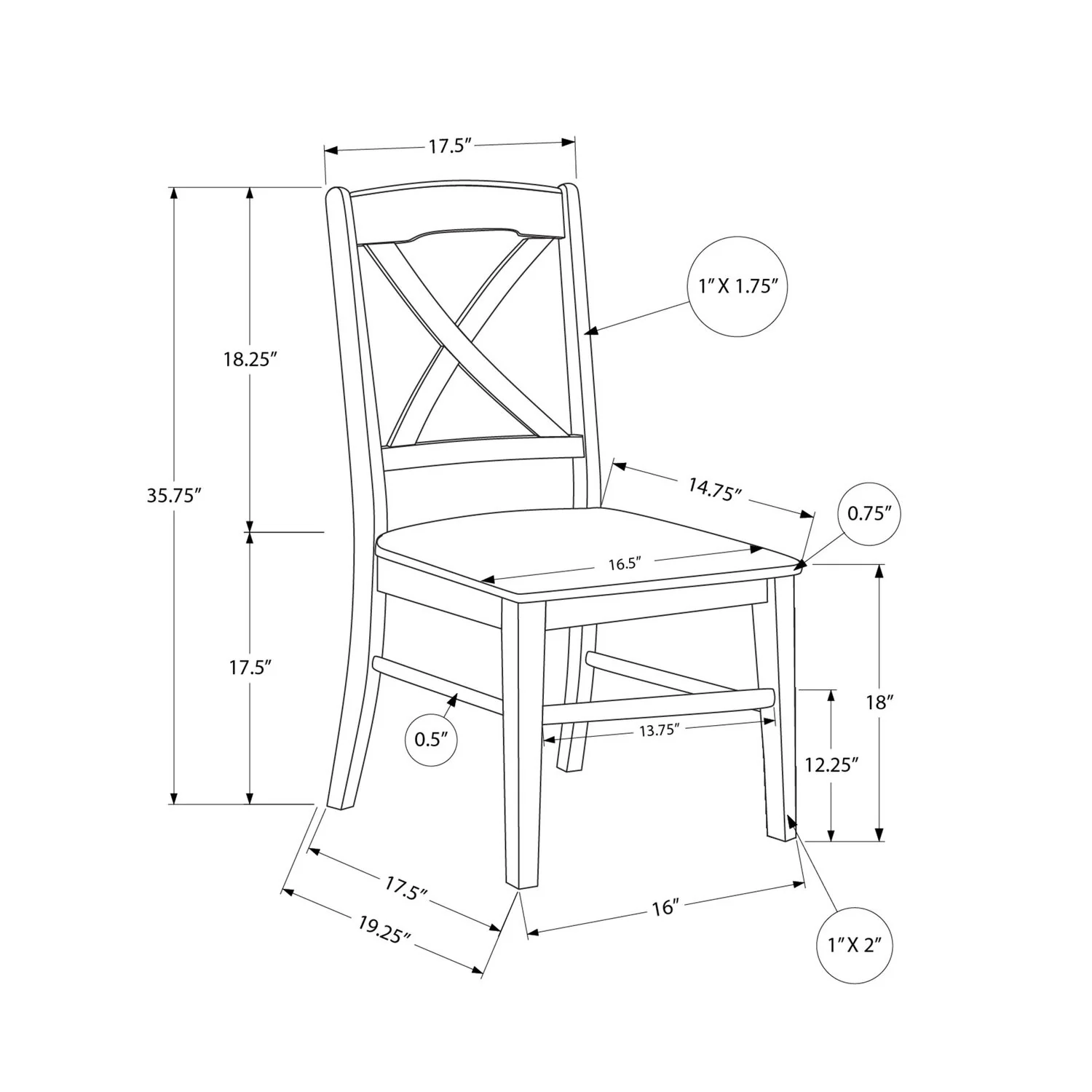Dining Chair, Side, Dining Room, Transitional (Set of 2) - Image 7