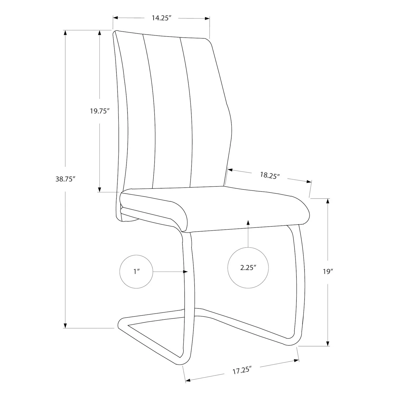 Dining Chair, Side, Upholstered For Dining Room, Contemporary & Modern (Set of 2) - Image 19