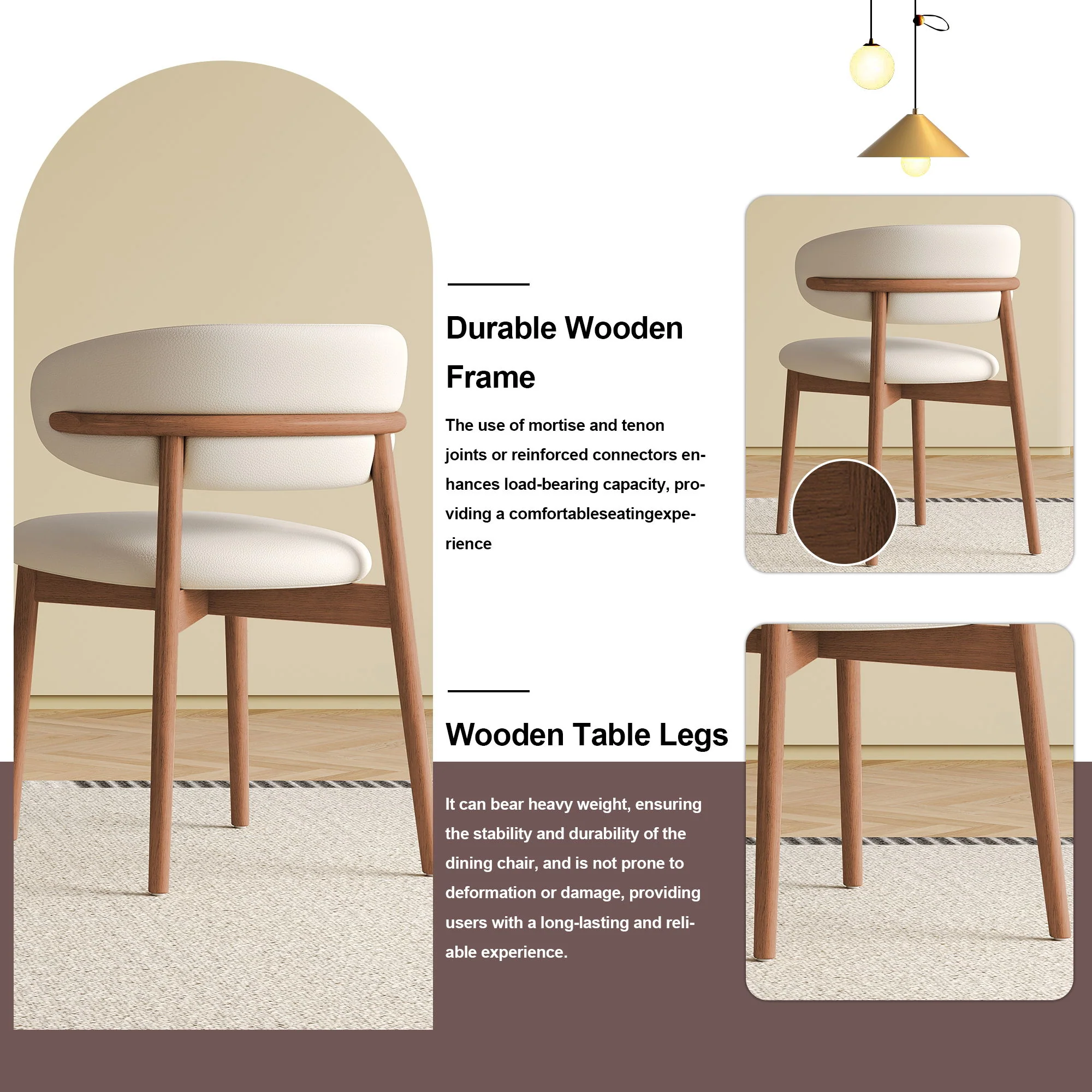 Dining Chairs For Dining Room (Set of 2) - White - Image 9