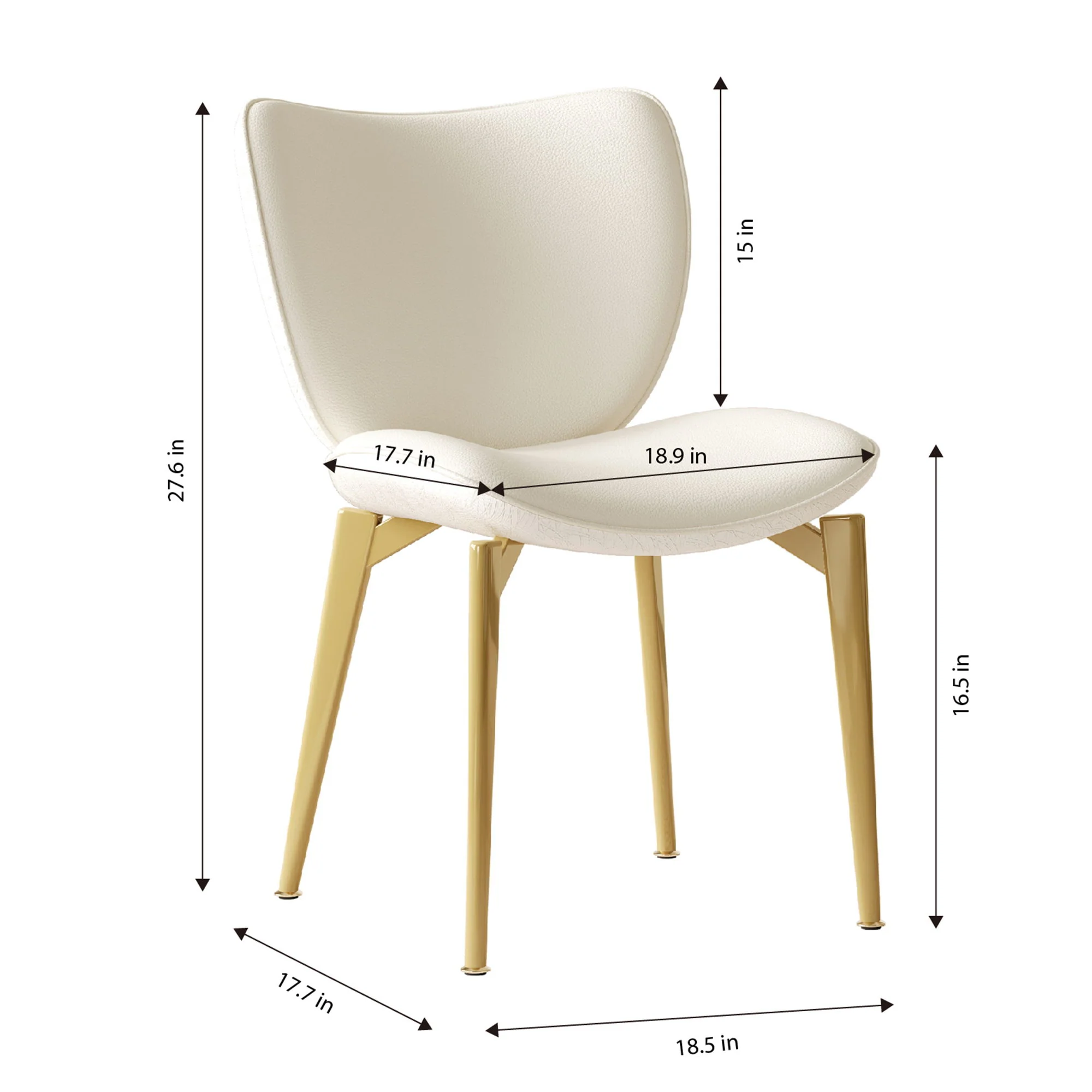 Dining Chairs (Set of 2) - Beige - Image 9