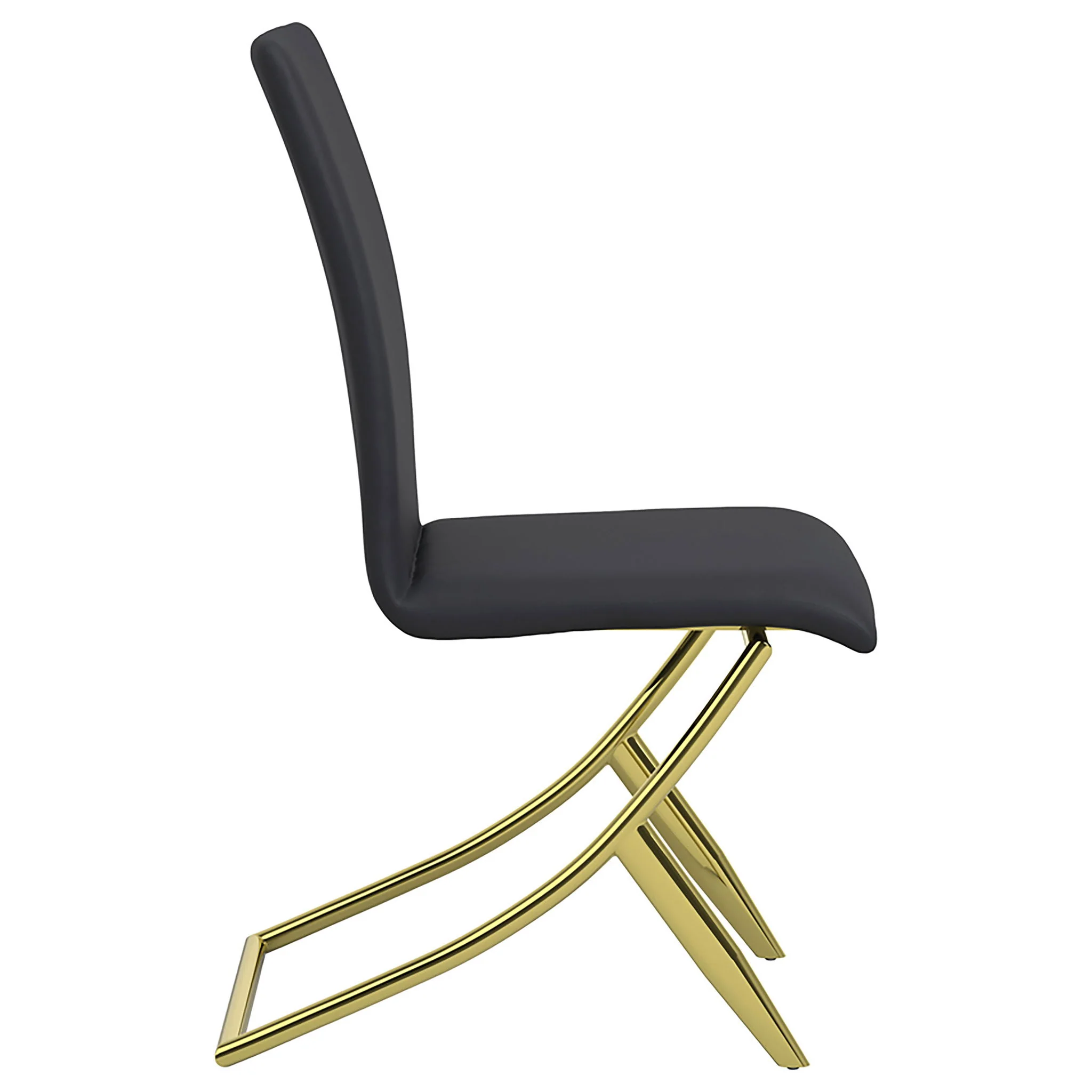 Dining Chairs (Set of 2) - Black / Gold - Image 3