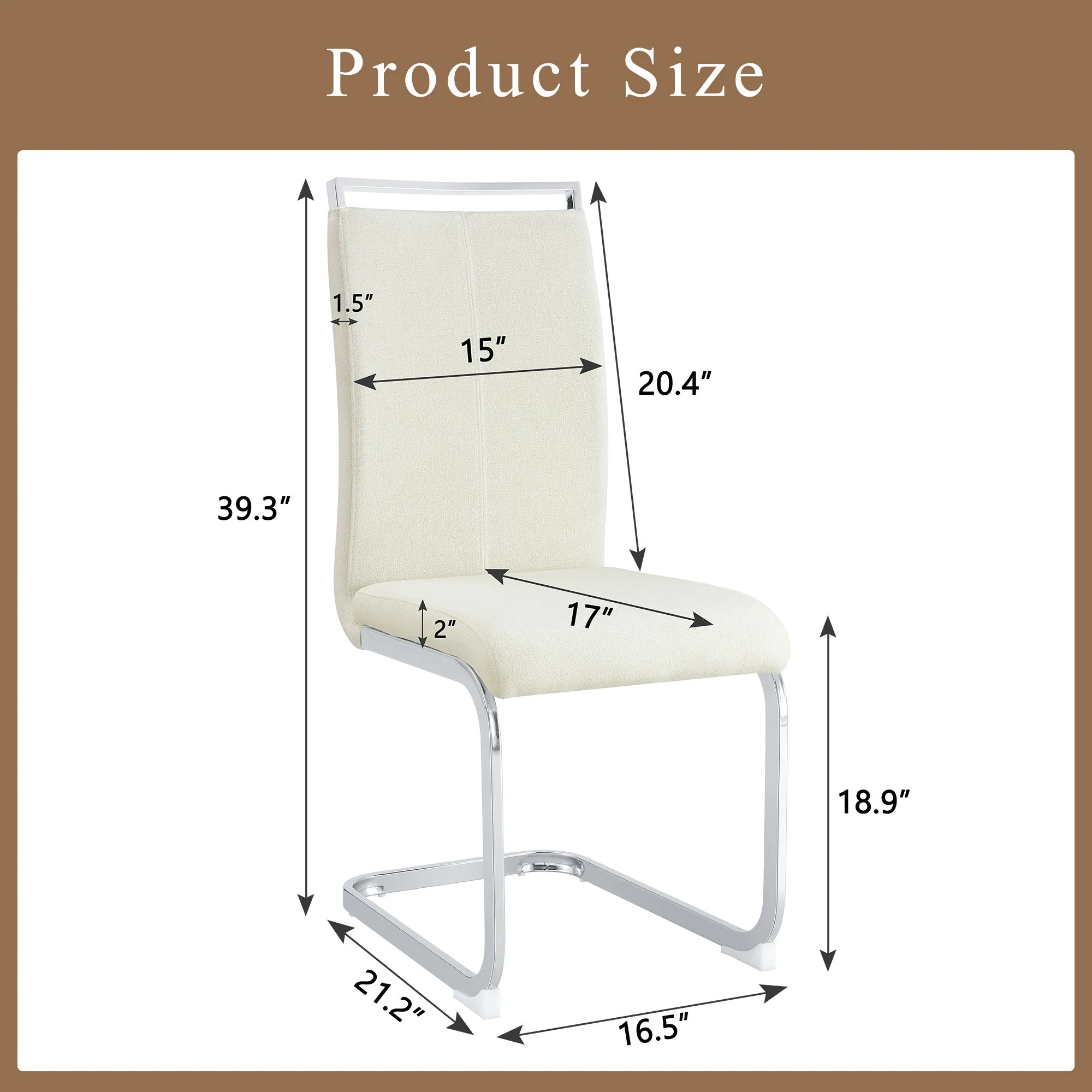 Dining Chairs With Ergonomic Backrest - Image 16