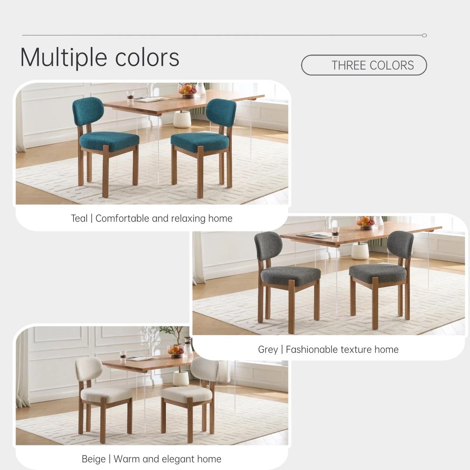 Dining Chairs With Ergonomic Backrest And Adjustable Feet (Set of 2) - Image 17