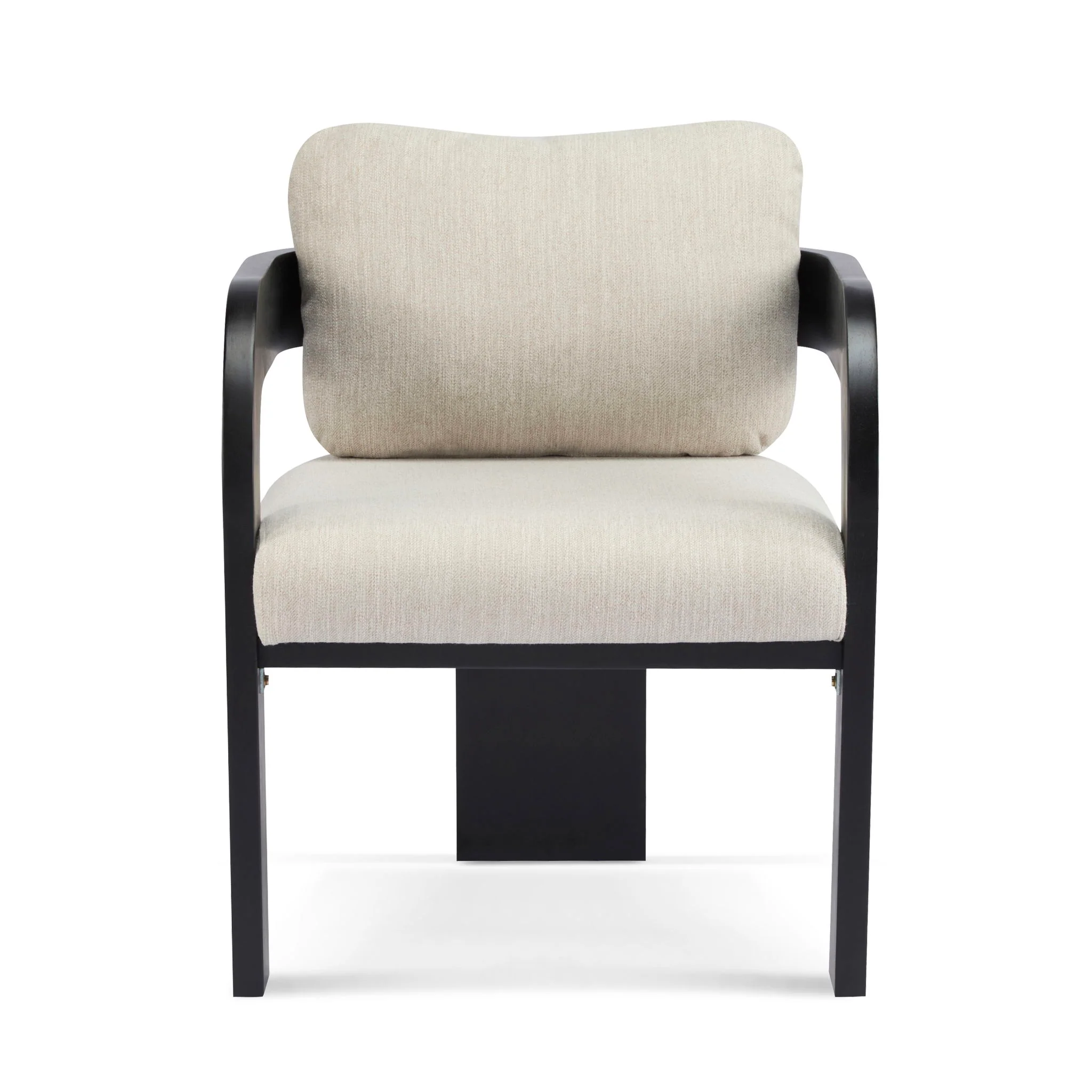 Dining Chairs With Pillow Back (Set of 2) - Beige / Black - Image 7