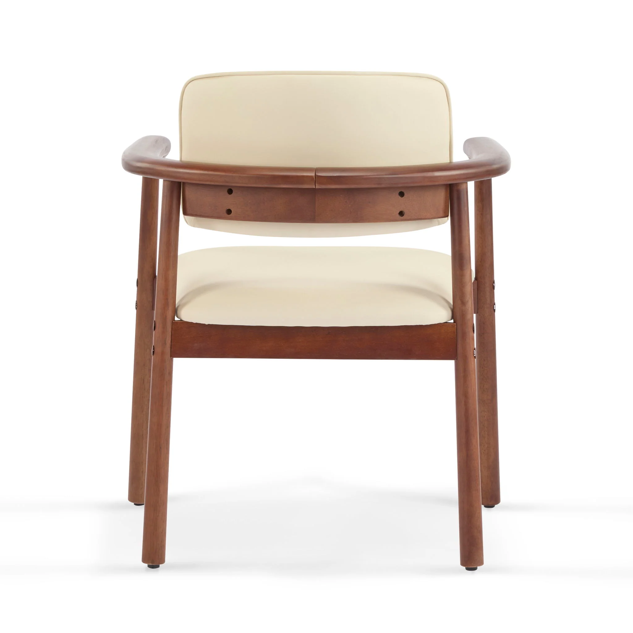 Dining Room Chairs, Ideal For Home & Kitchen (Set of 2) - Beige / Dark Walnut - Image 9