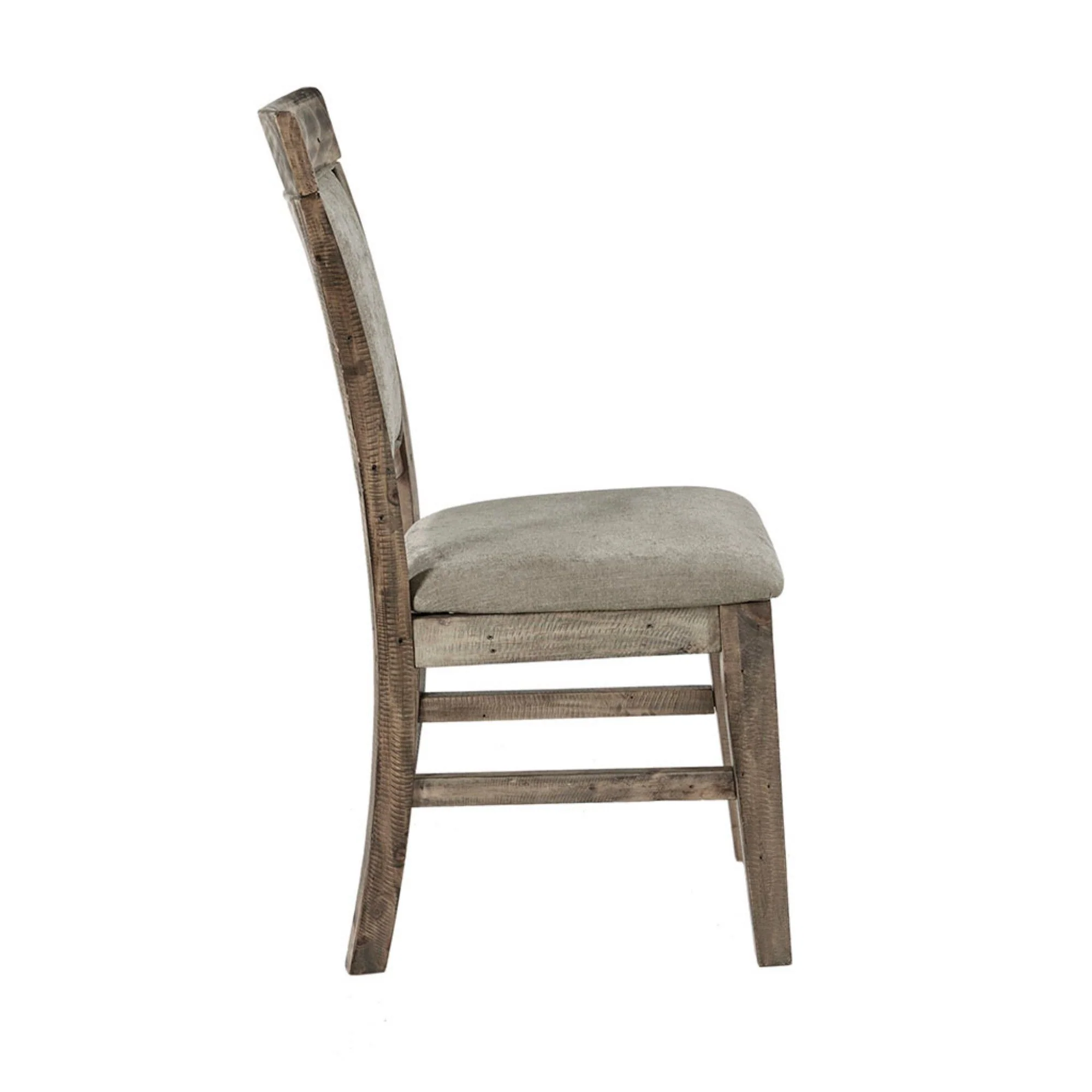 Dining Side Chair Set With Cushioned Back And Seat (Set of 2) - Weathered Gray / Natural - Image 9