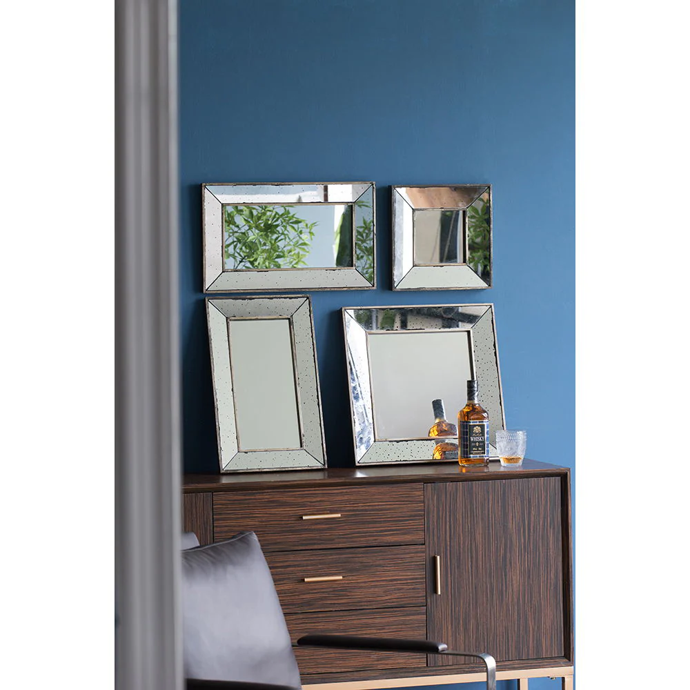 Distressed Accent Mirror, Traditional Style Framed Wall Mirror For Living Room - Image 14