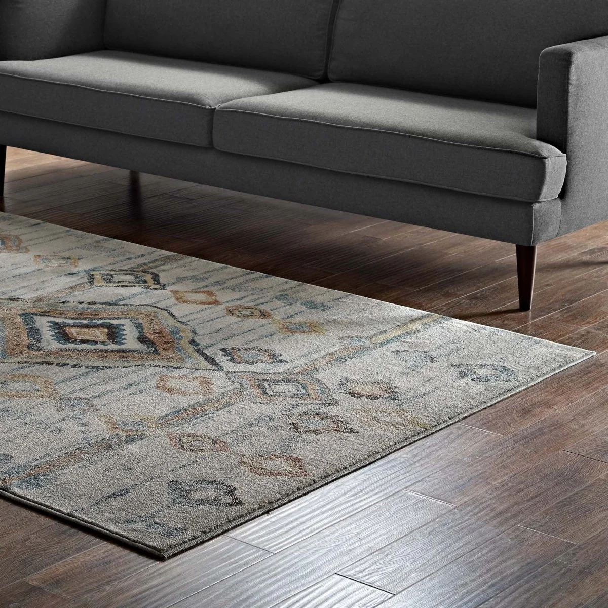 Distressed Moroccan Tribal Diamond Area Rug, Vintage Inspired Geometric Floor Rug - Image 3