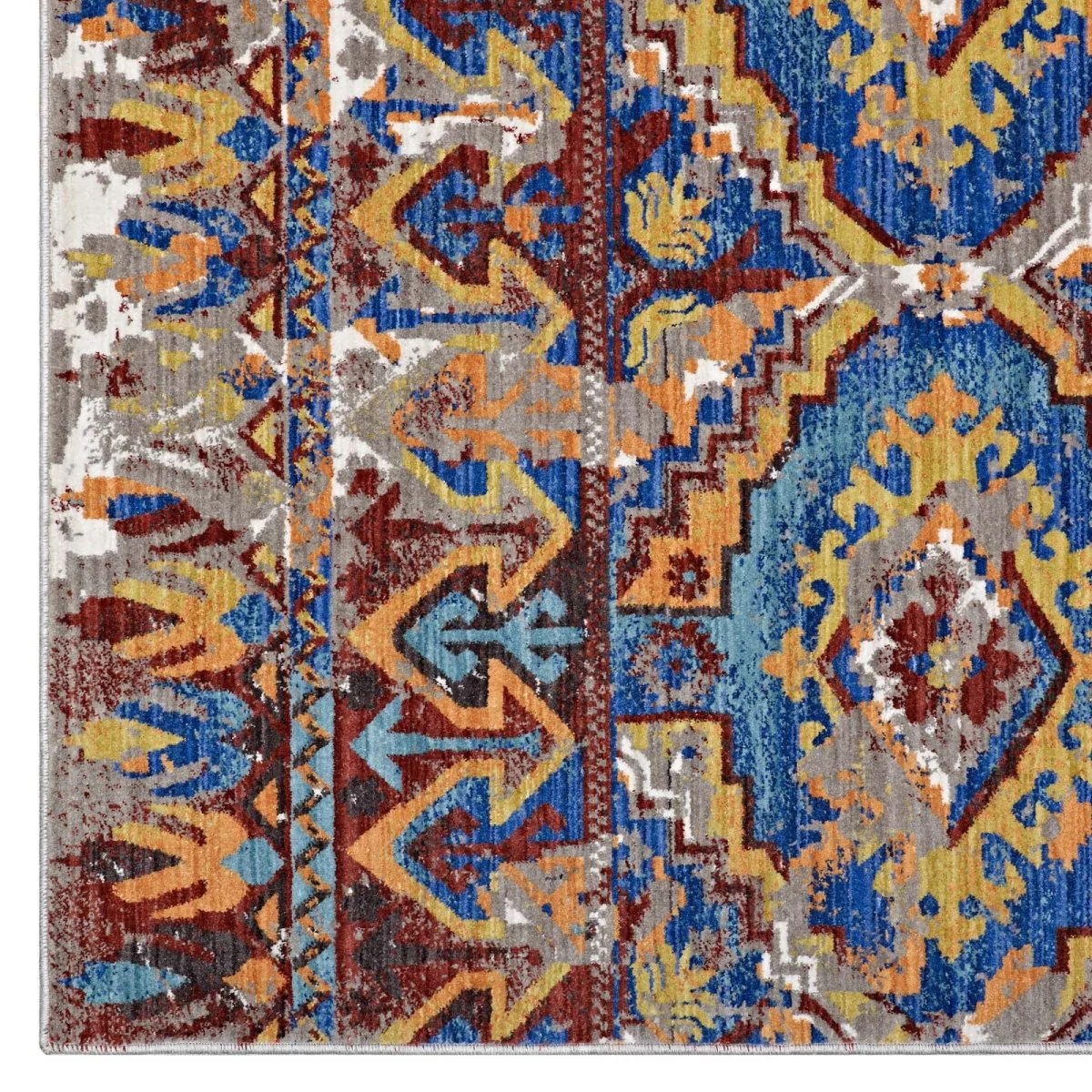 Distressed Southwestern Aztec Area Rug for Living Room and Home Décor Accents - Image 18
