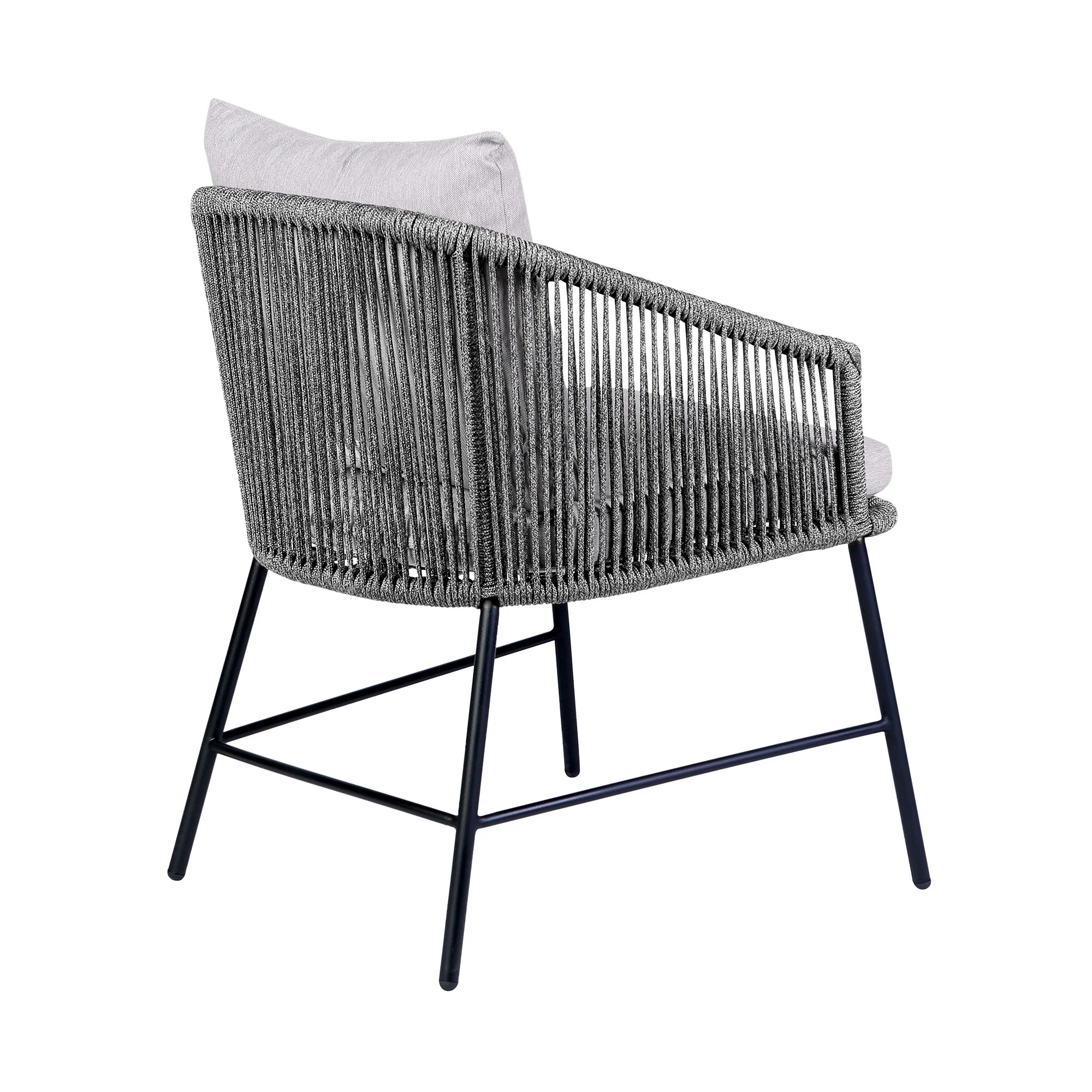 Ditas - Outdoor Patio Dining Chair - Black / Gray - Image 4