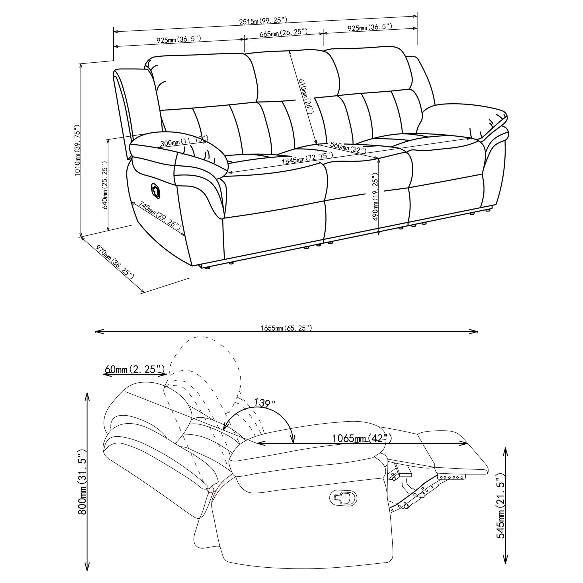 Divine - Sofa With Reclining - Image 4