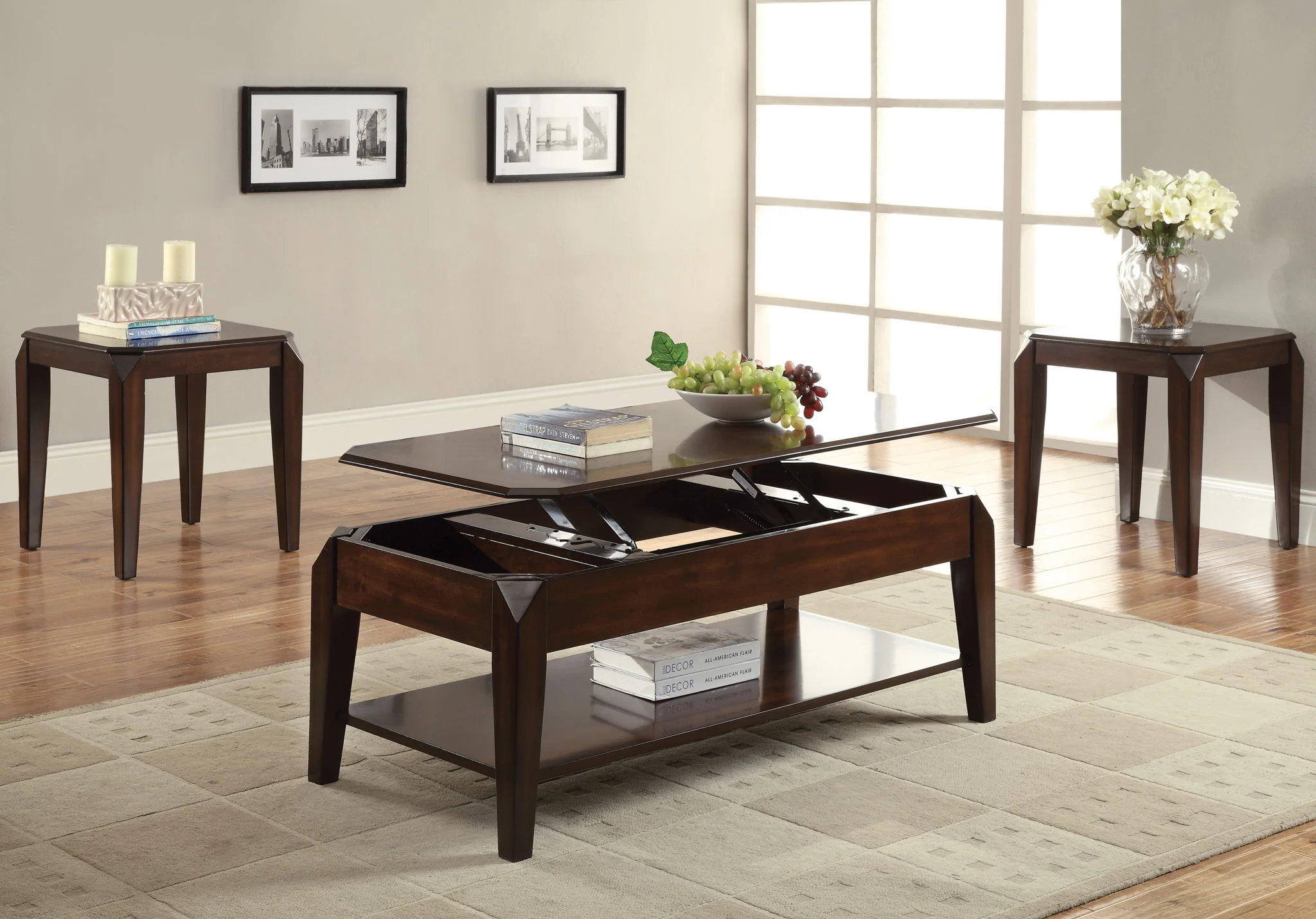 Docila - Table With Lift Top - Walnut - Image 4