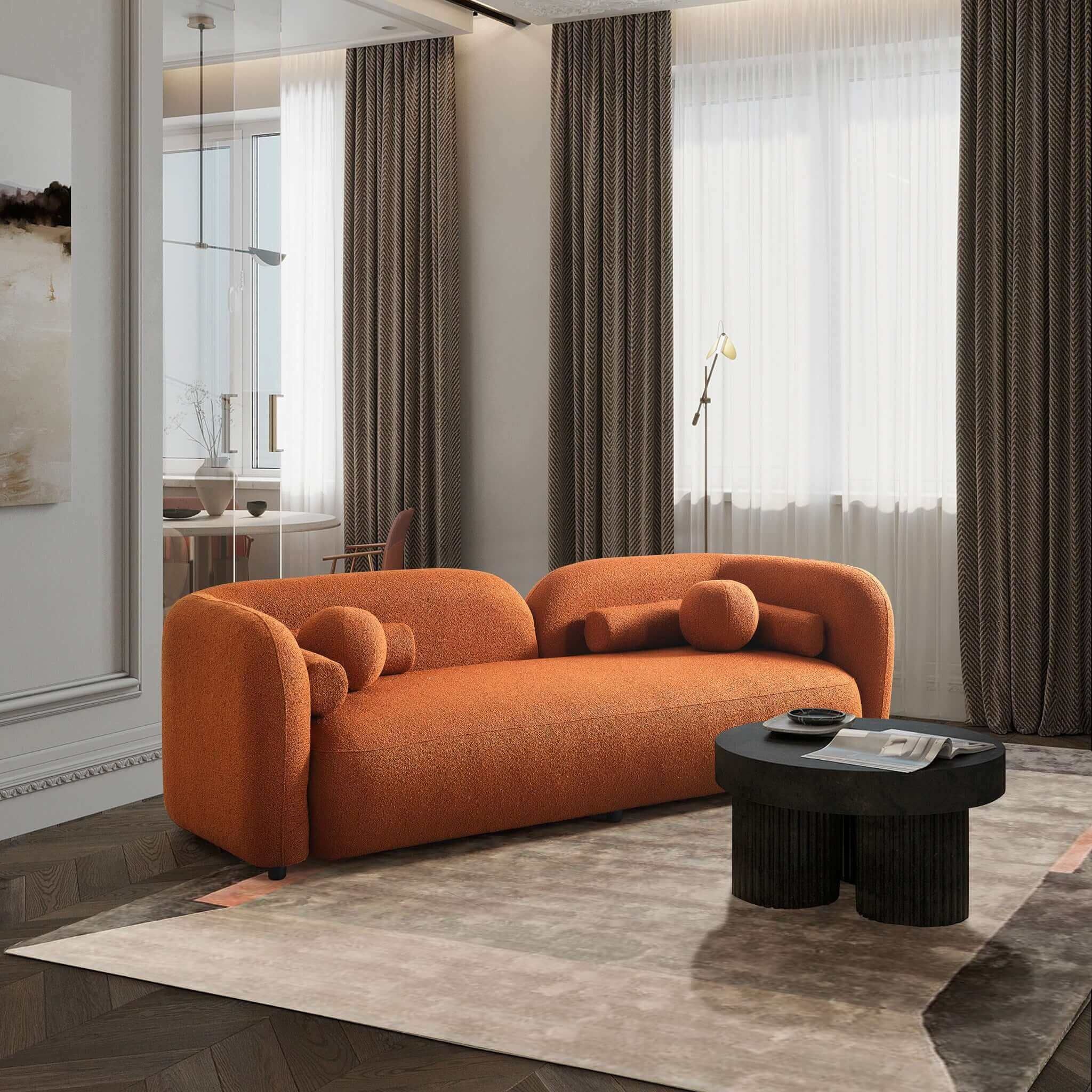 Donna - Japandi Style, Boucle Sofa - Image 3