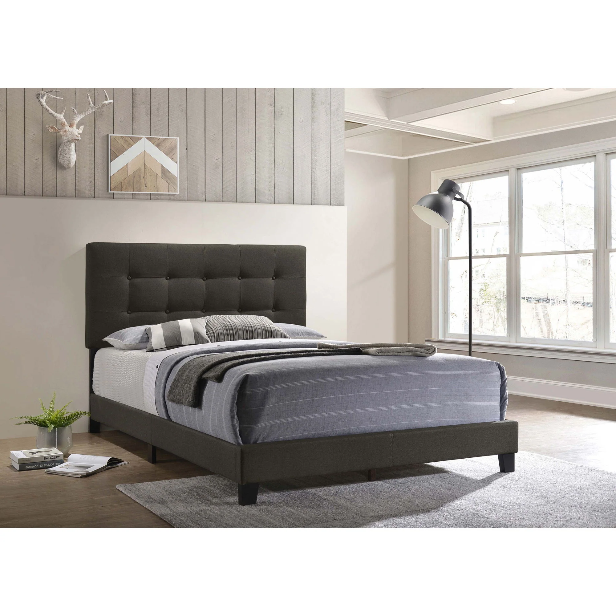 Dordrecht - Eastern King Panel Bed - Charcoal - Image 3