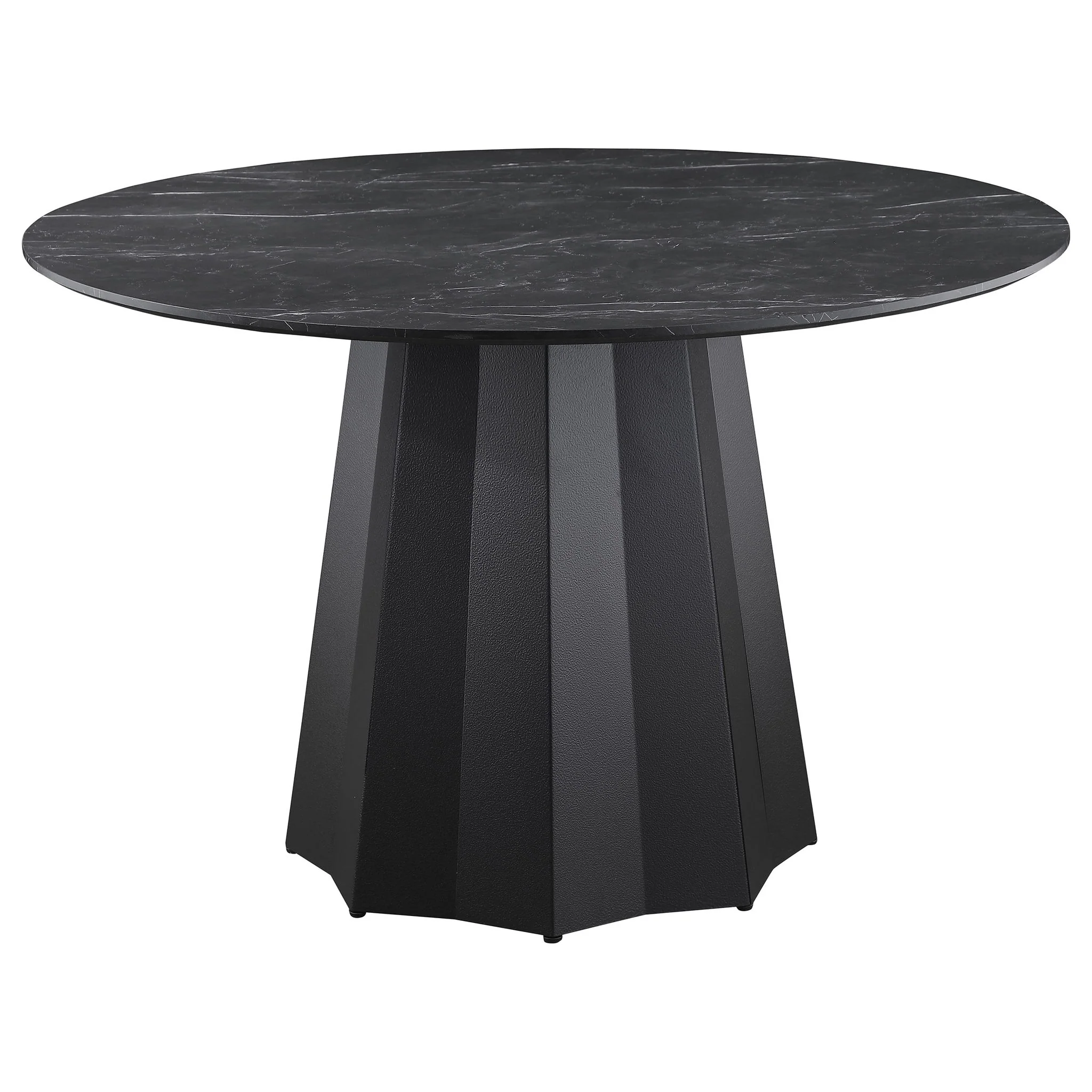 Dorgan - 5 Piece Round Dining Set - Black - Image 6