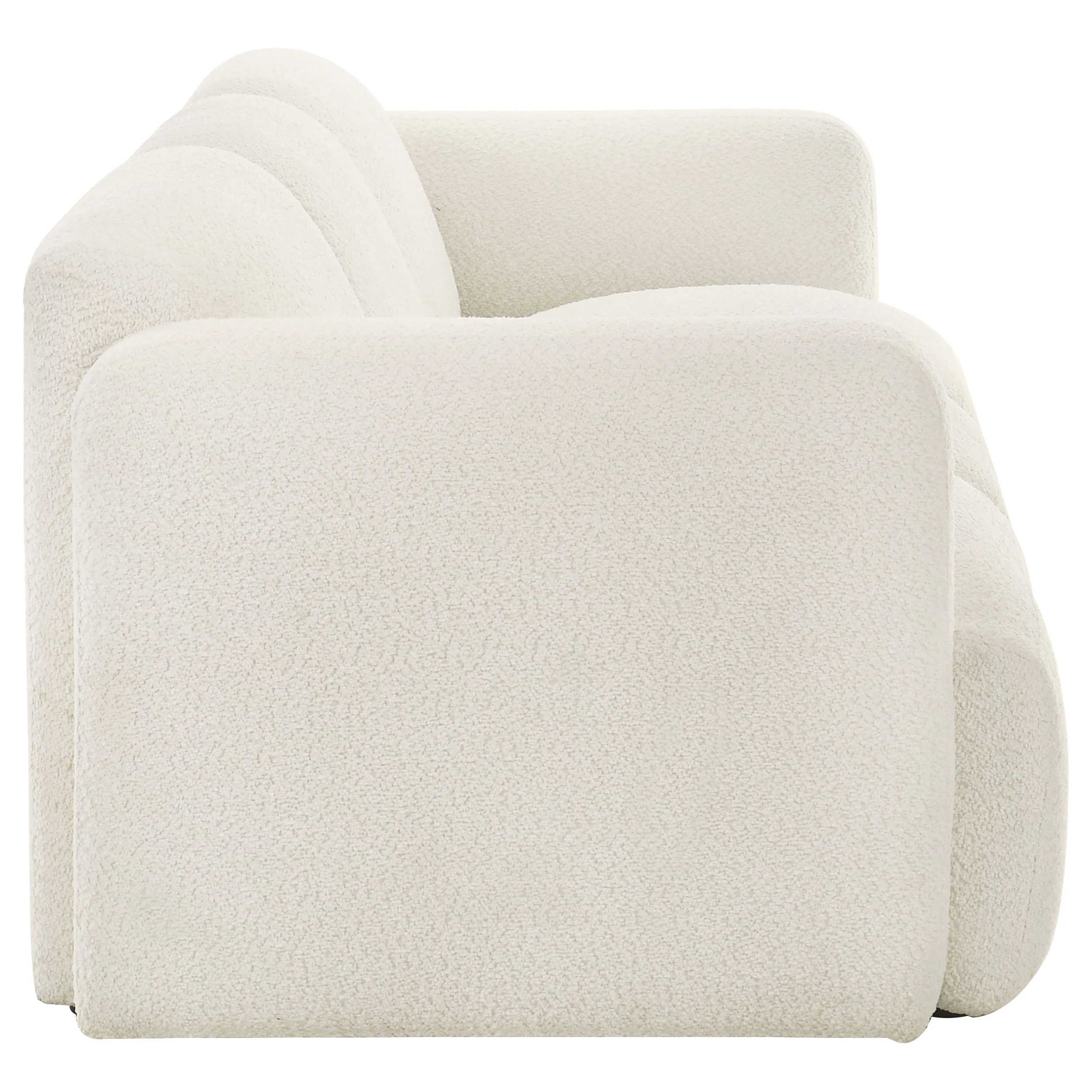 Dorset 2-Piece Upholstered Round Track Arm Sofa Set White - Image 7