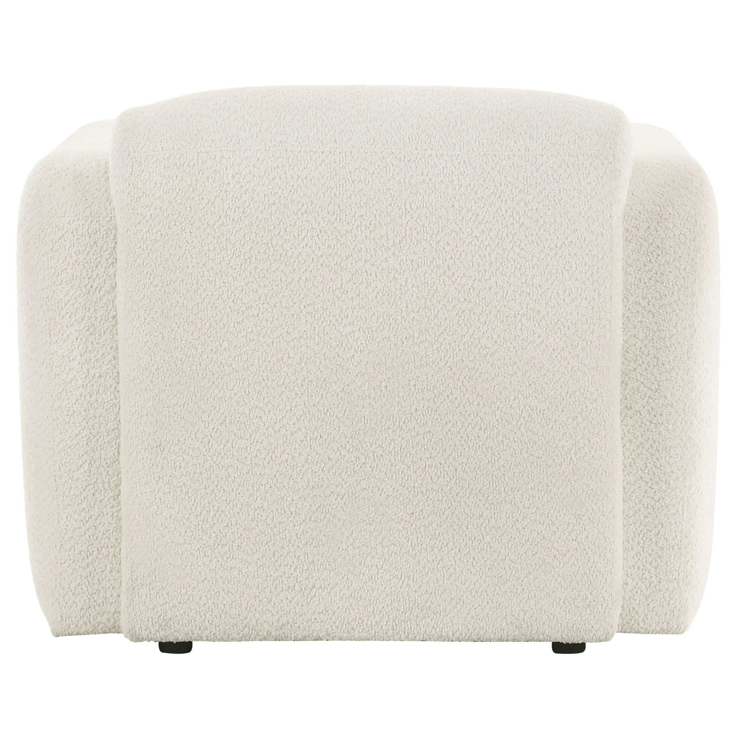 Dorset White Fabric Round Track Arm Accent Chair - Image 8