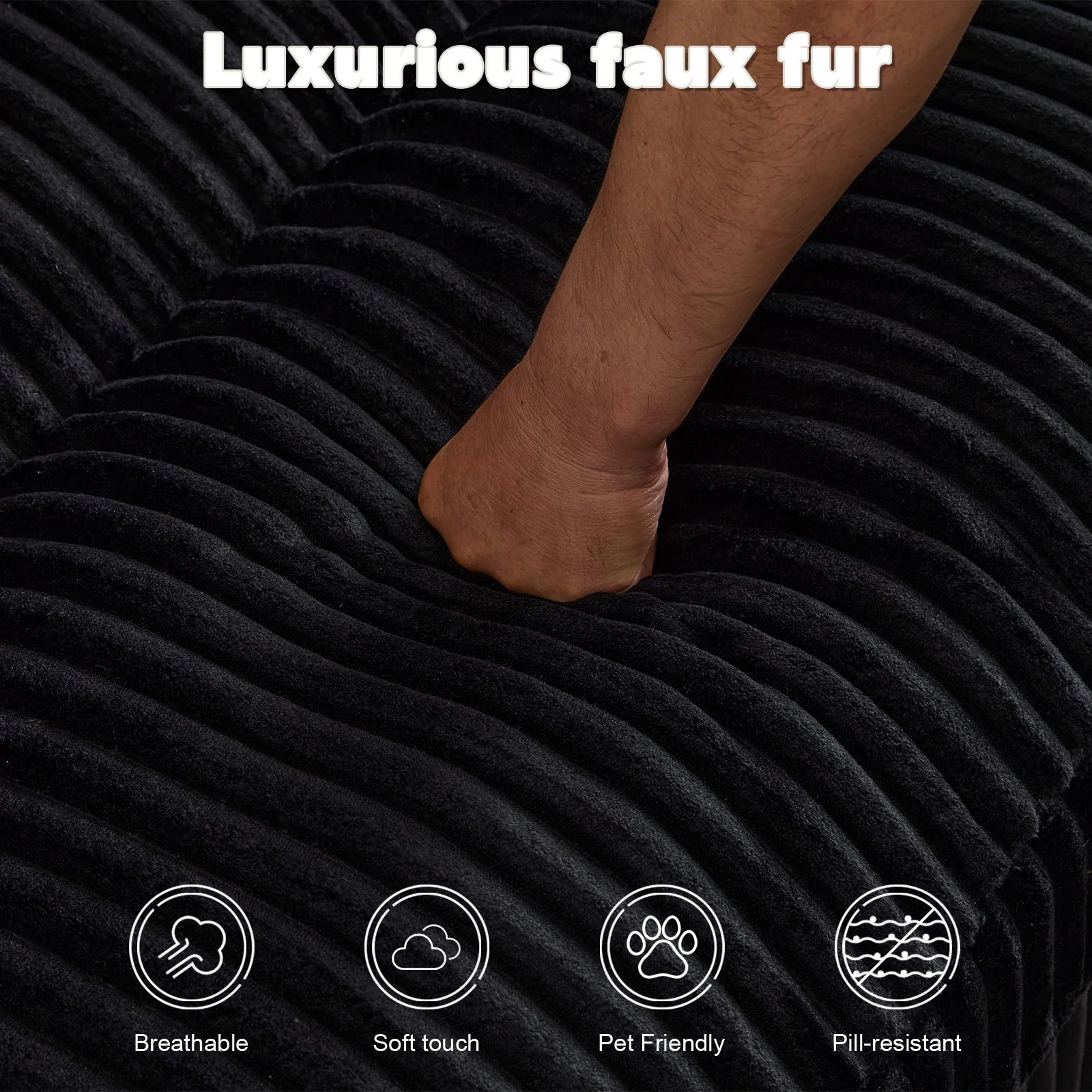 Double Chaise Lounge Chair, Oversized Upholstered Sleeper Cloud Couch - Image 30