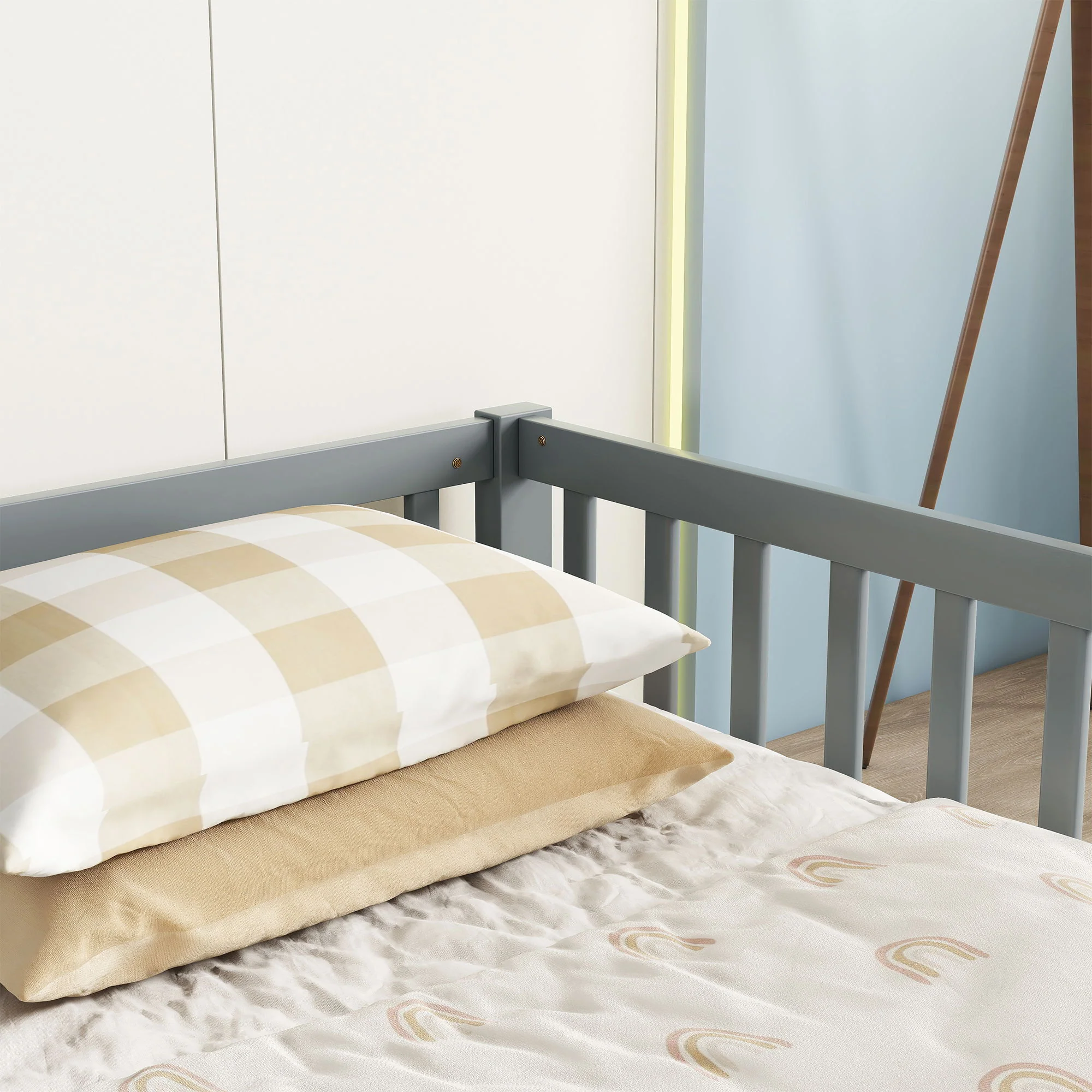 Double Floor Bed With Fence, Guardrails, Without Door - Image 26