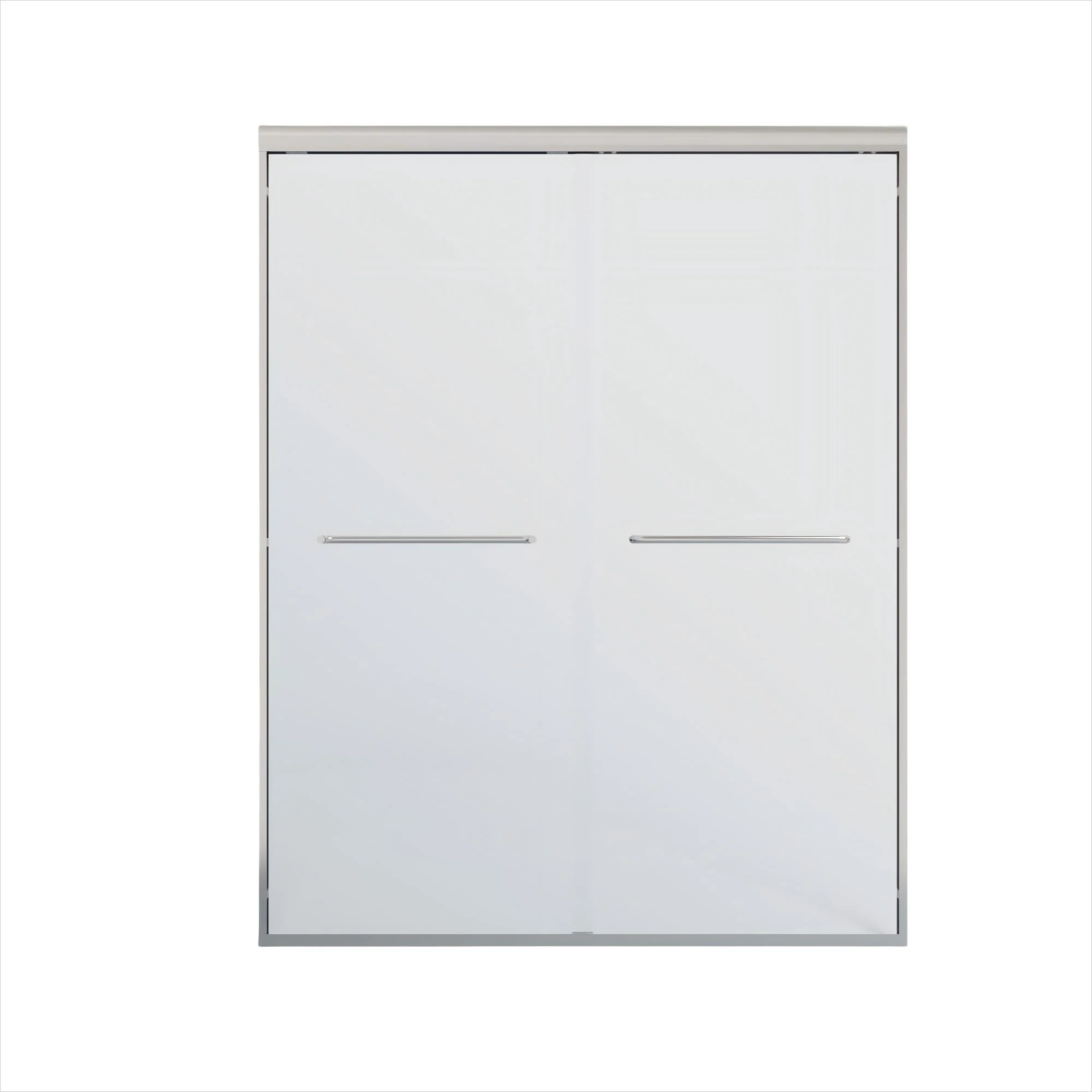 Double Sliding Shower Door, Semi-Frameless Bypass Bathroom Sliding Door With 1/4" (6 Mm) Tempered Glass For Walk-In Shower - Image 3