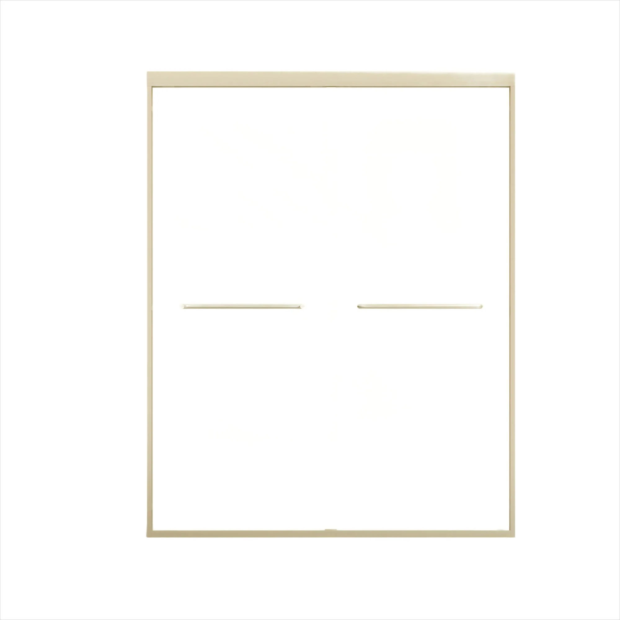 Double Sliding Shower Door, Semi-Frameless Bypass Bathroom Sliding Door With 1/4" (6 Mm) Tempered Glass For Walk-In Shower - Image 4