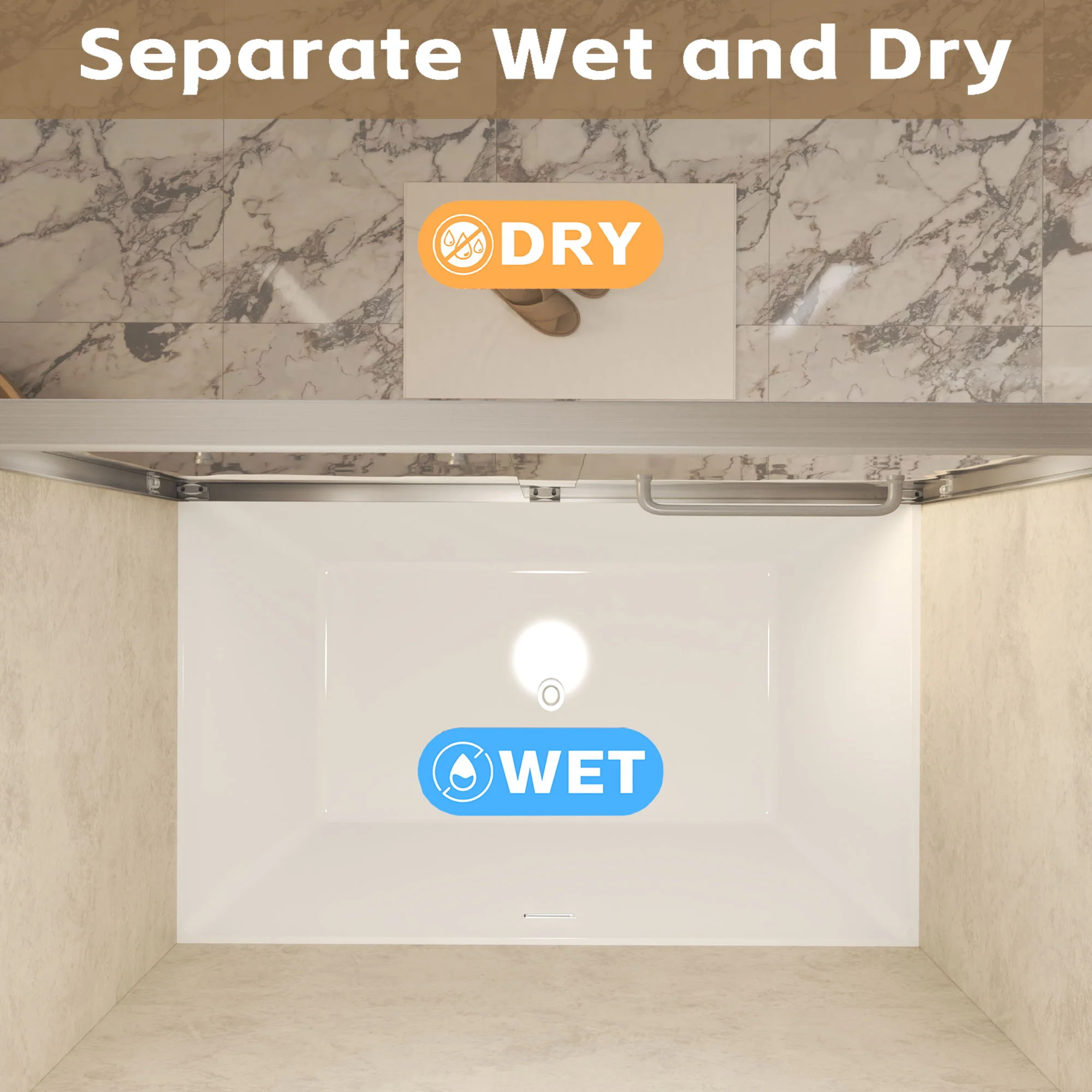 Double Sliding Shower Door With Explosion Proof Film - Image 43