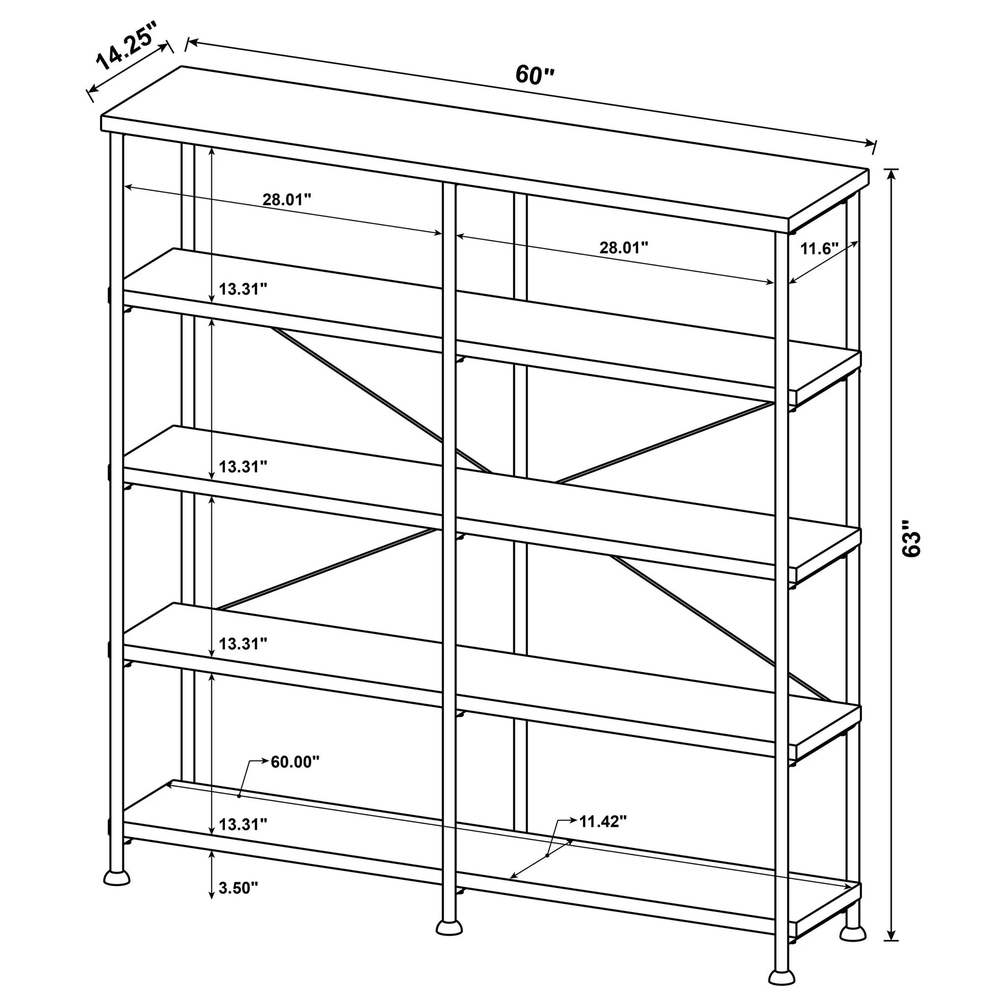 Double Wide Bookcase Shelves - Image 10