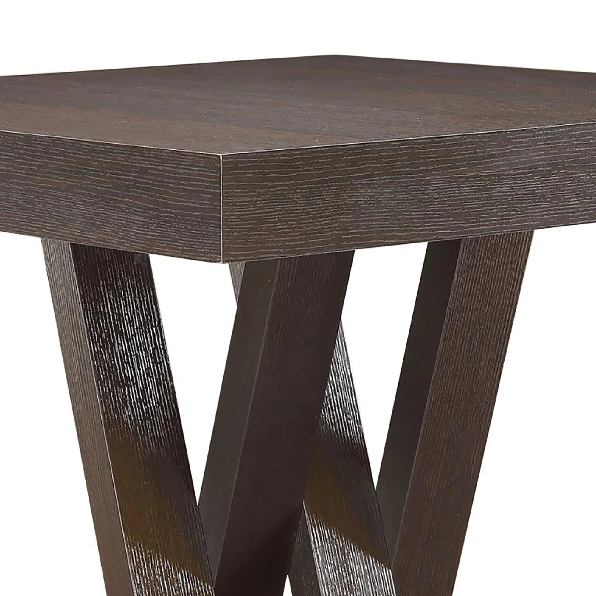 Double X Base Square Bar Table - Cappuccino - Image 5