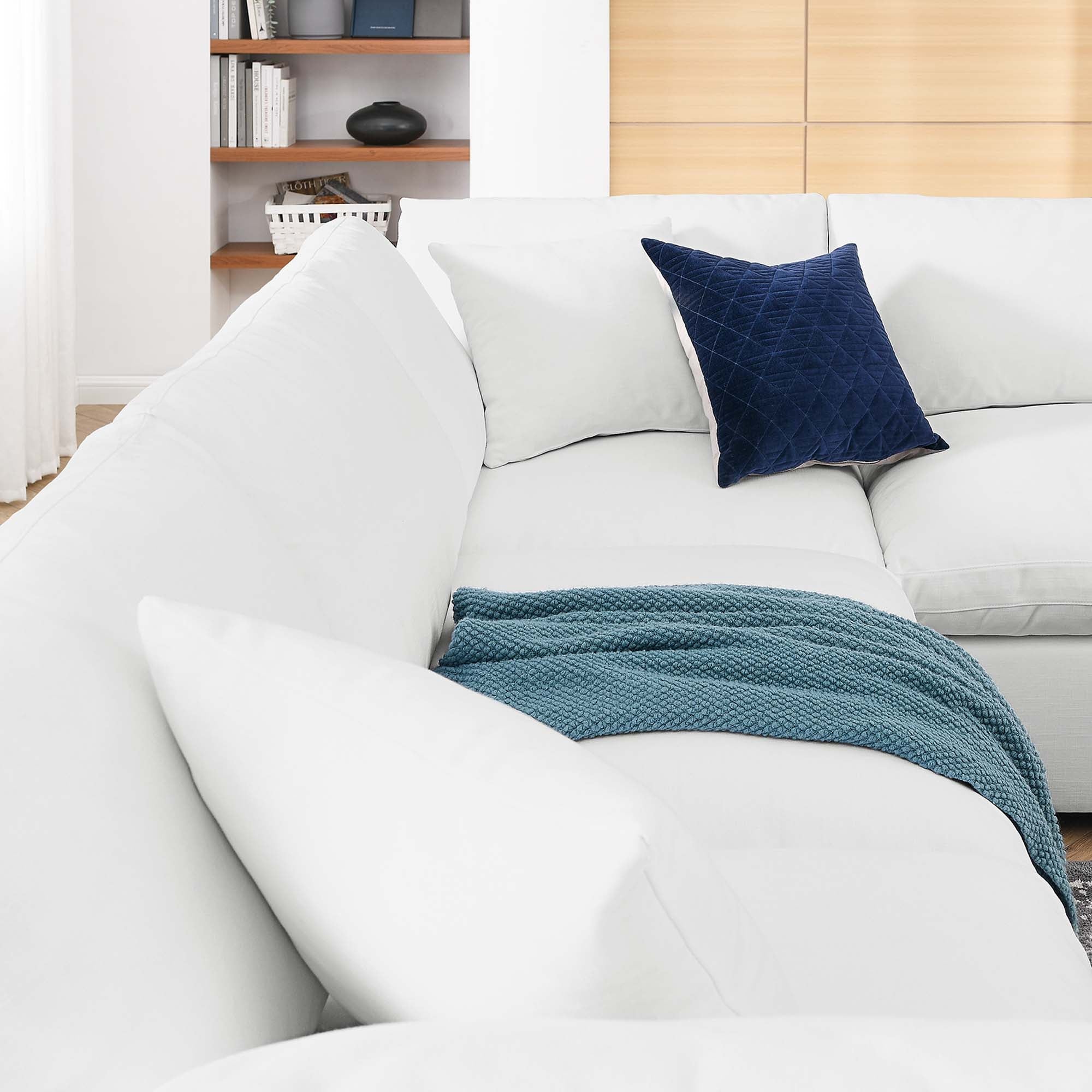 Down Filled Overstuffed 6-Piece Modular Sectional Sofa 158 Inch - Image 14