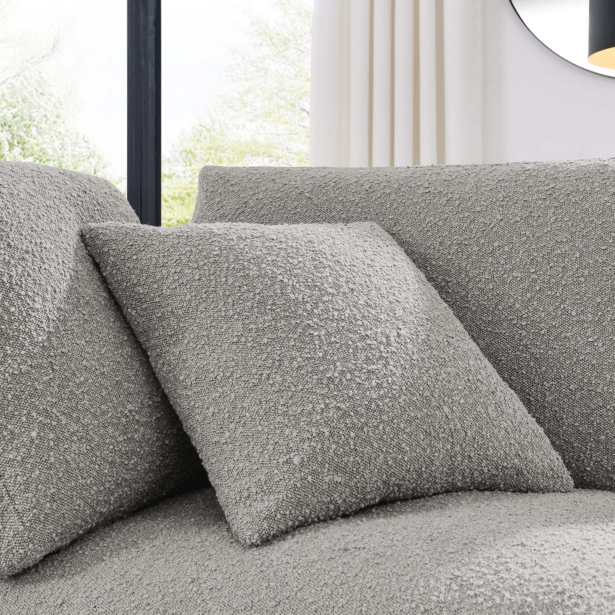 Down Filled Overstuffed Boucle Fabric Corner Chair 40 Inch - Image 18