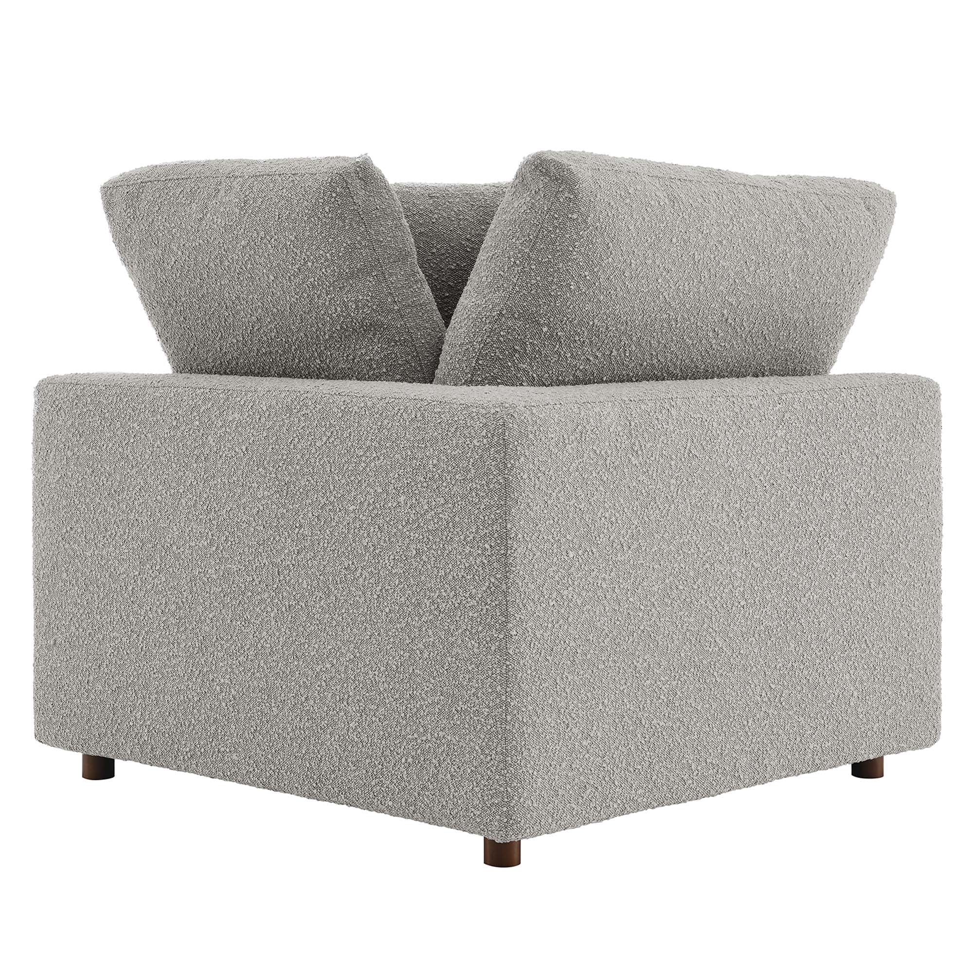 Down Filled Overstuffed Boucle Fabric Corner Chair 40 Inch - Image 19