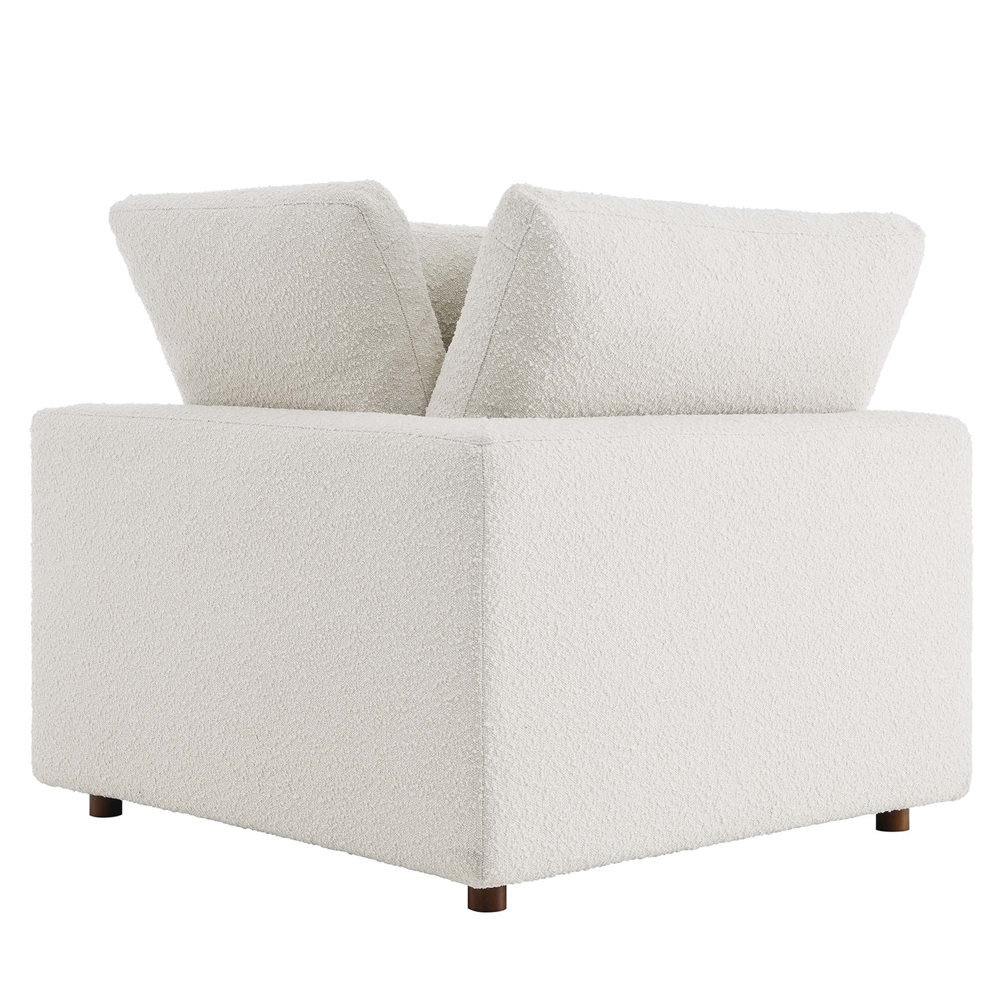 Down Filled Overstuffed Boucle Fabric Corner Chair 40 Inch - Image 5