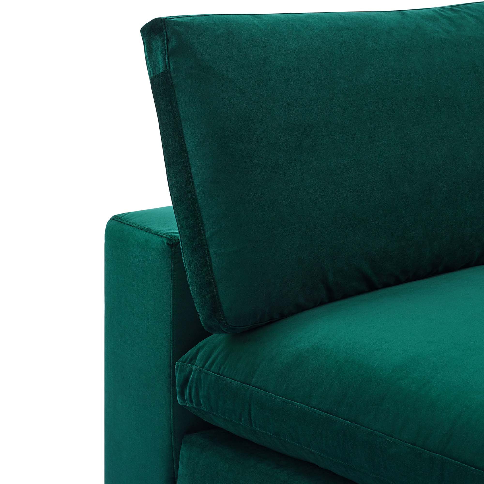 Down Filled Overstuffed Performance Velvet Armless Chair – 39 Inch - Image 11