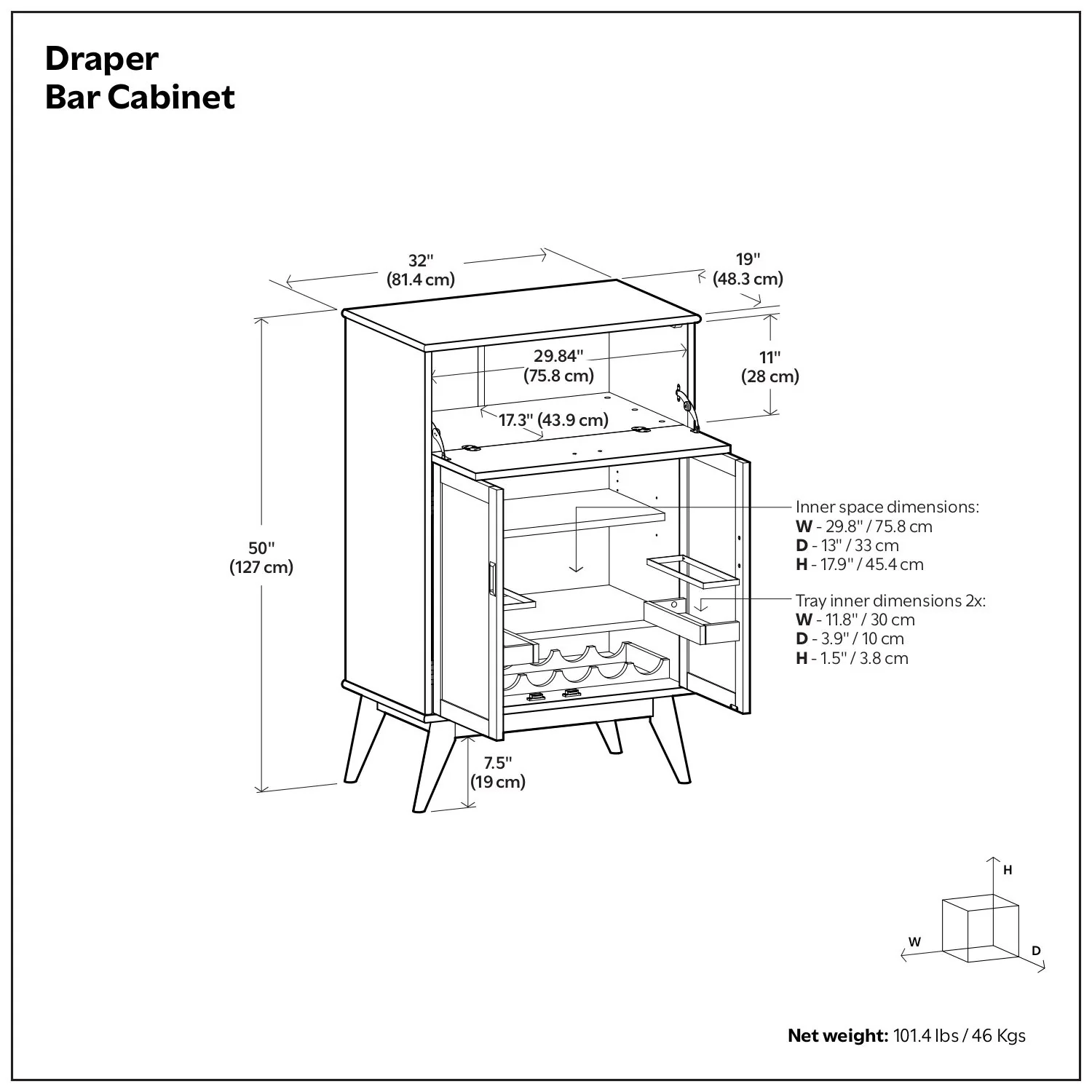 Draper - Mid Century Bar Cabinet - Image 6
