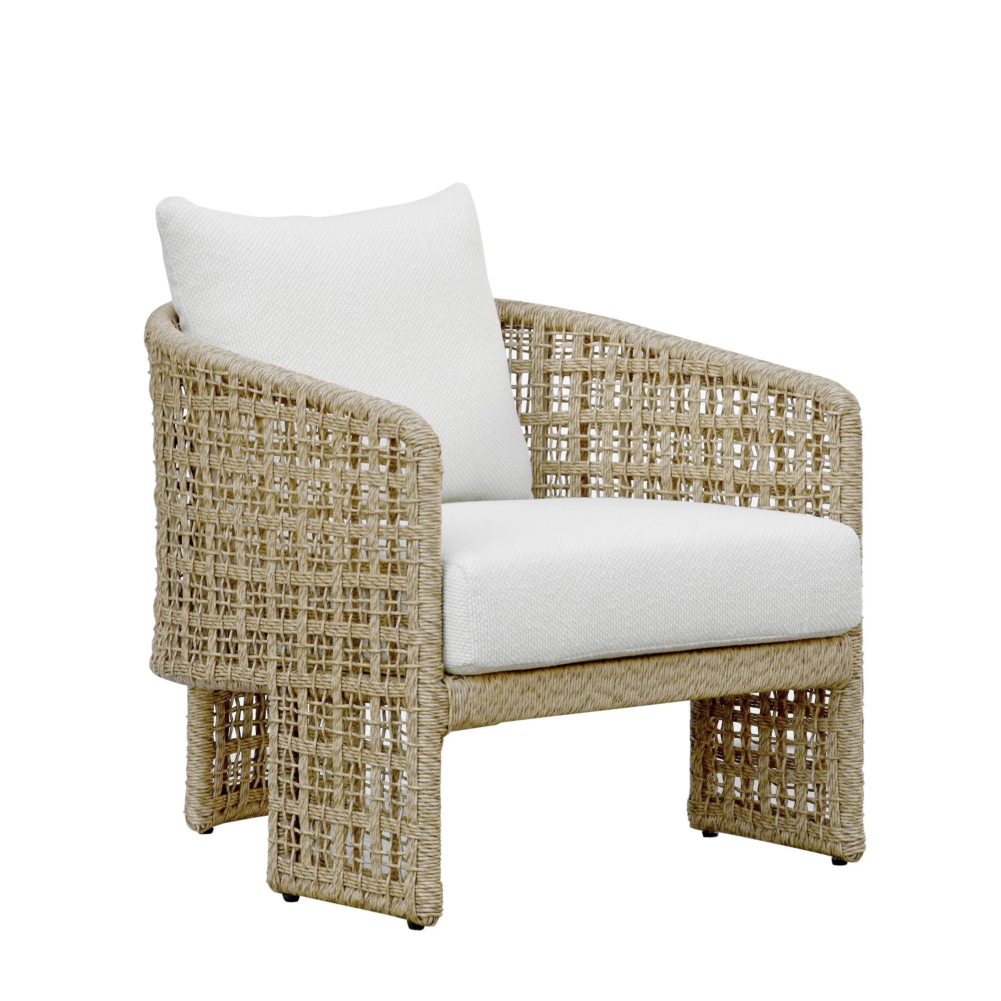 Driftbay - 6-Piece Resort Outdoor Conversation Set - White / Natural - Image 3