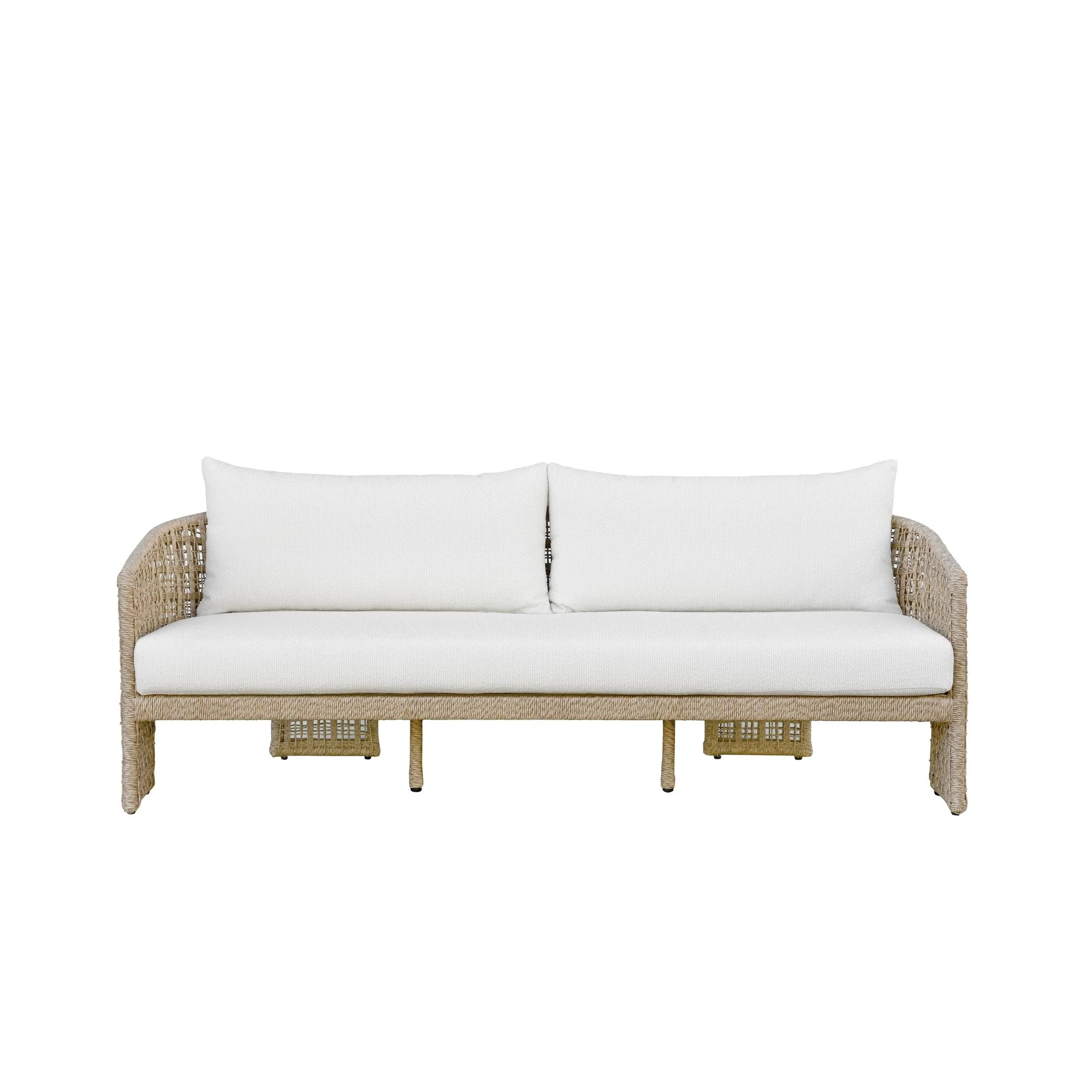 Driftbay - 6-Piece Resort Outdoor Conversation Set - White / Natural - Image 5