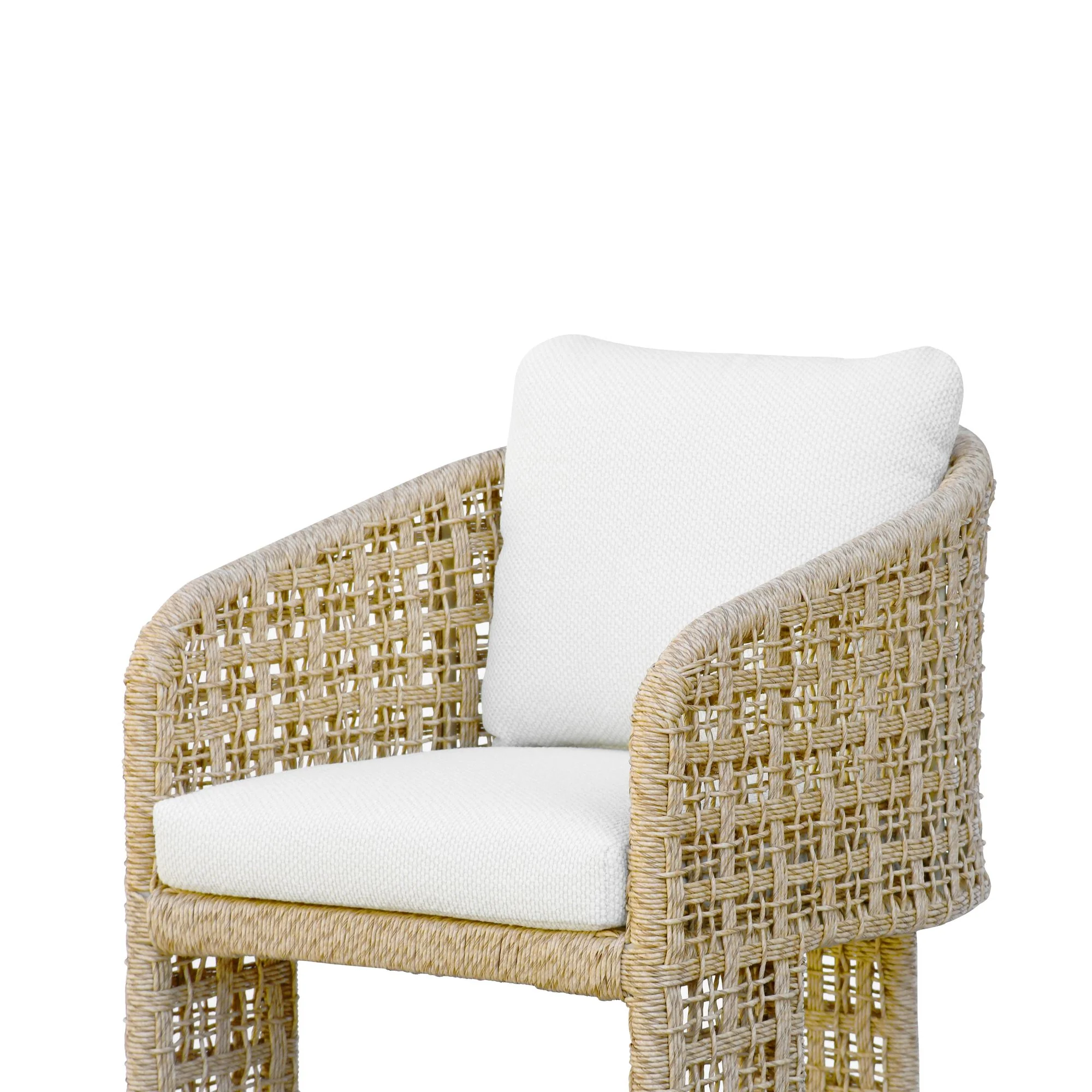Driftbay - Outdoor Dining Chair - White / Natural - Image 5