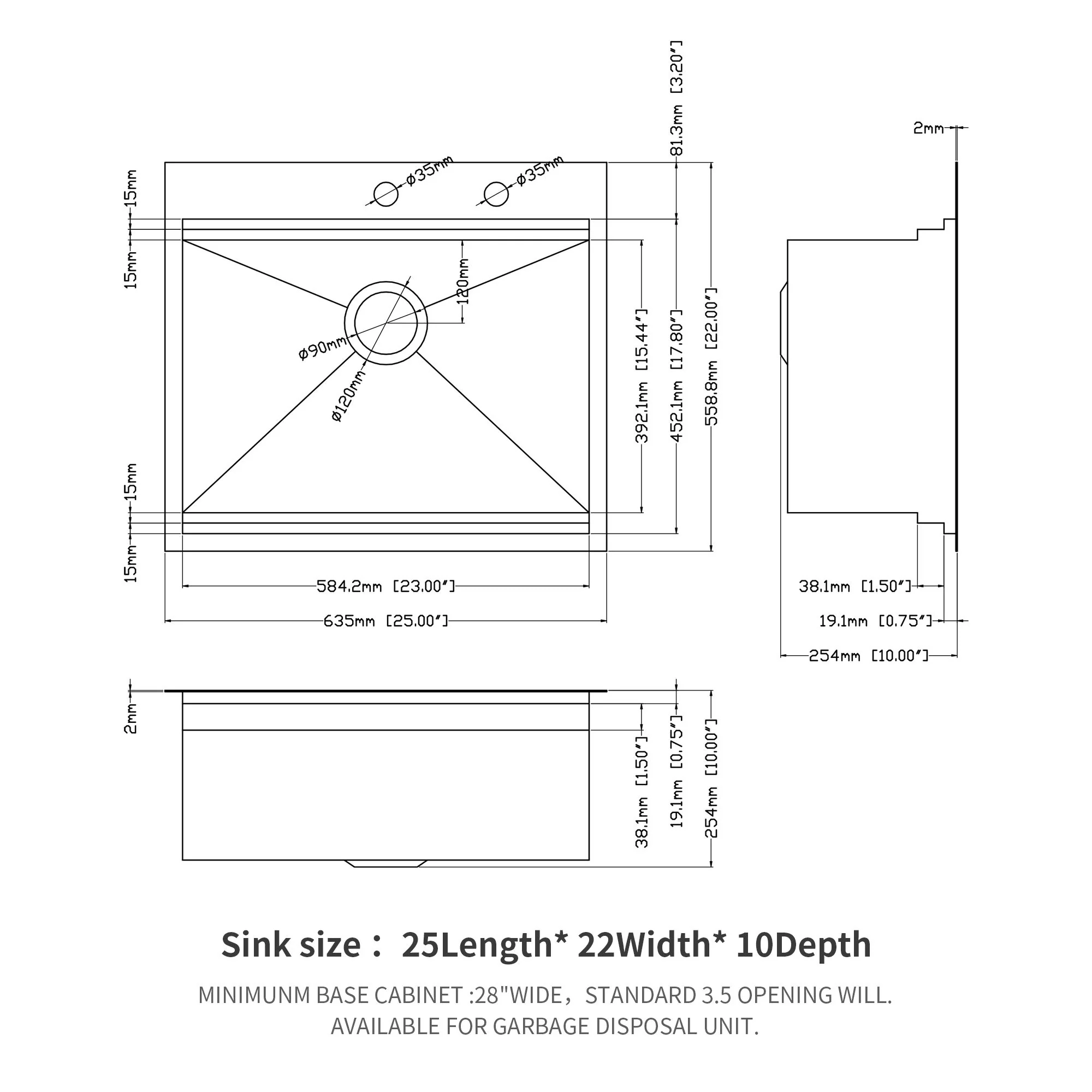 Drop In Kitchen Sink Stainless Steel 16 Gauge - Image 18
