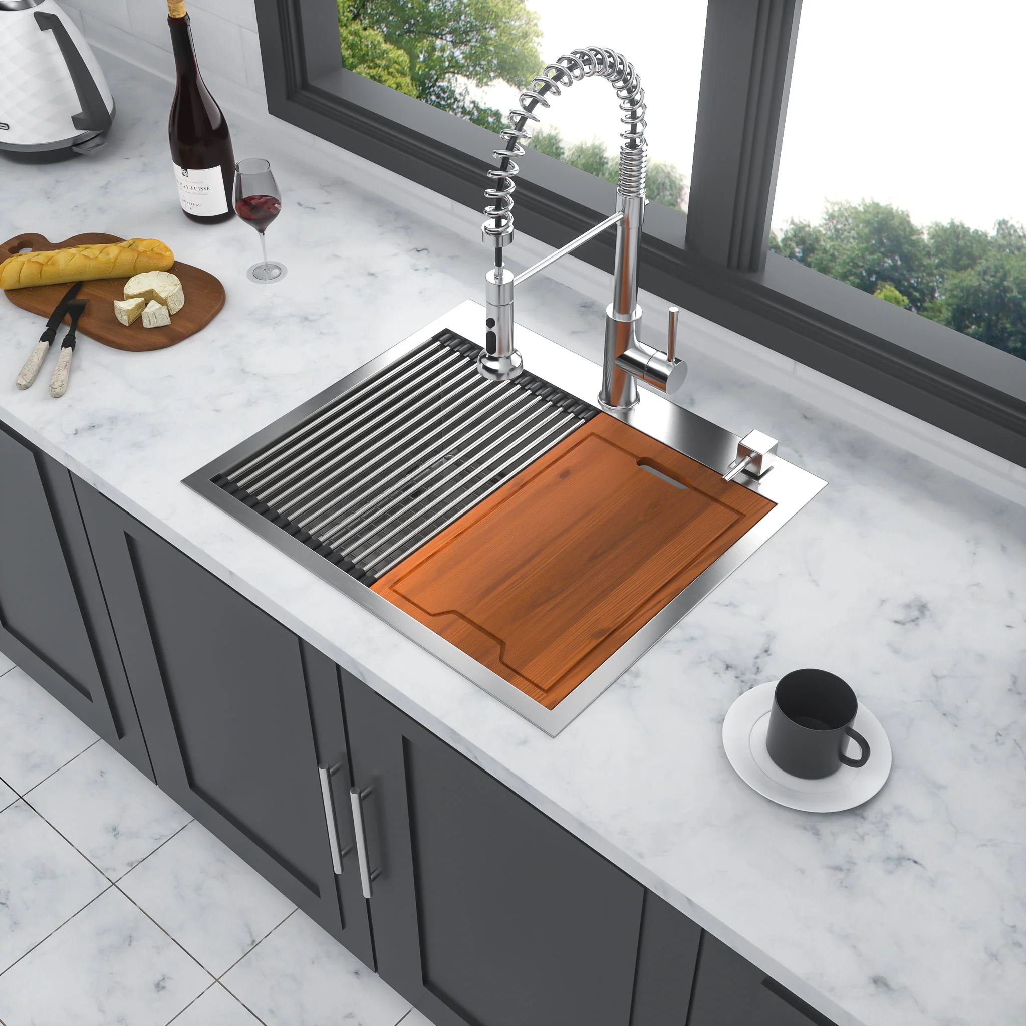 Drop In Kitchen Sink Stainless Steel 16 Gauge - Image 20