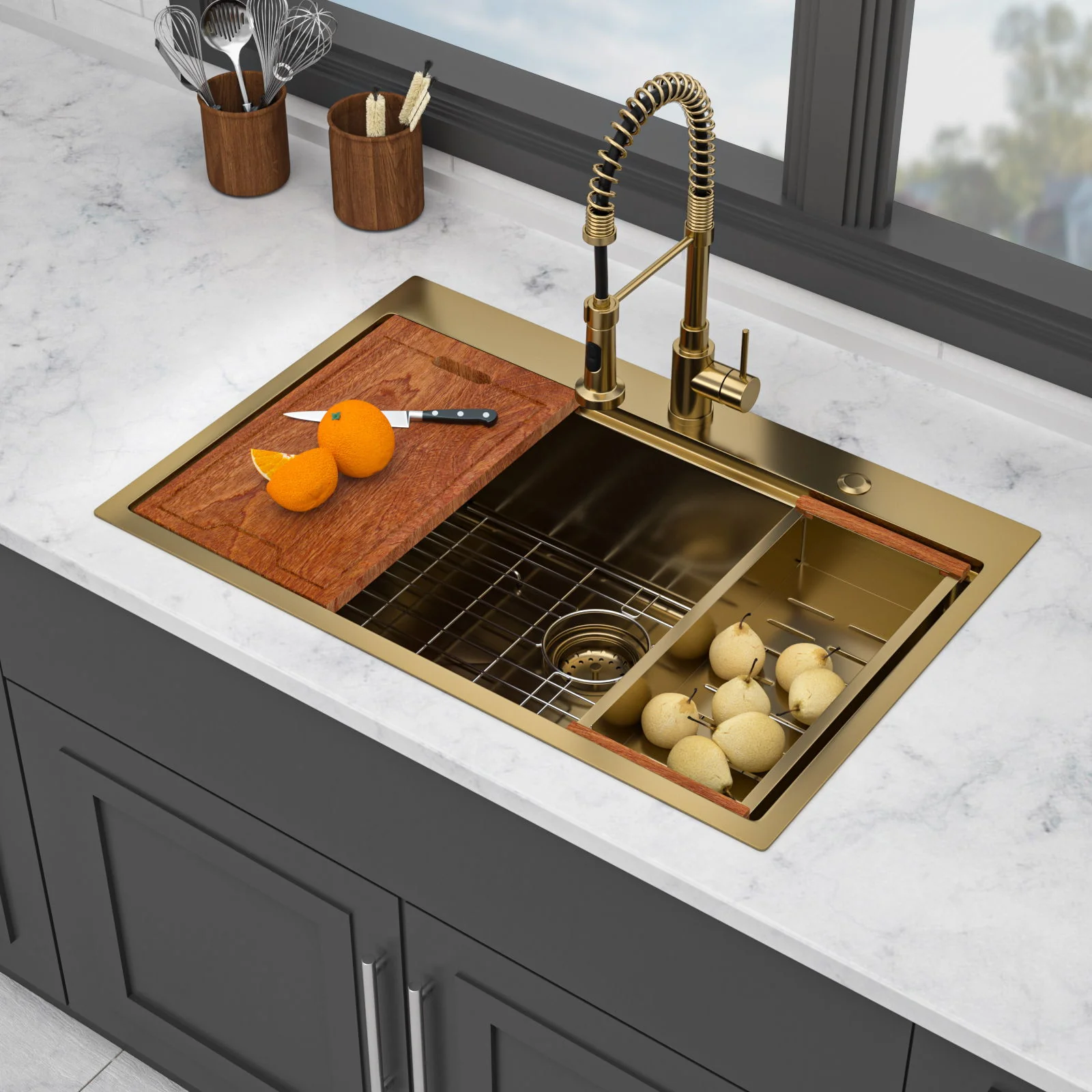 Drop In Kitchen Sink Stainless Steel 16 Gauge - Image 23